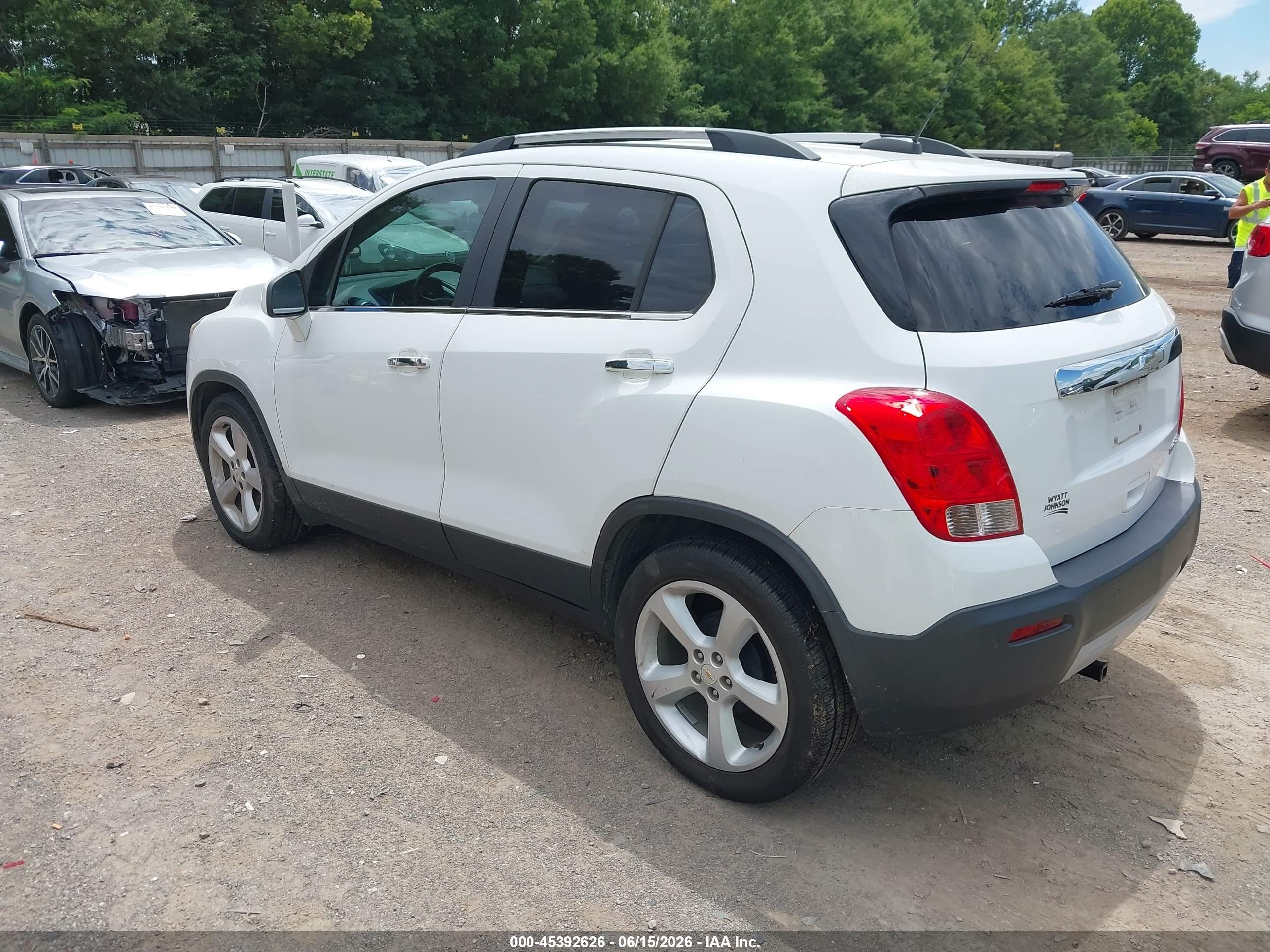 2015 Chevrolet Trax Ltz White vin: KL7CJNSB7FB208182