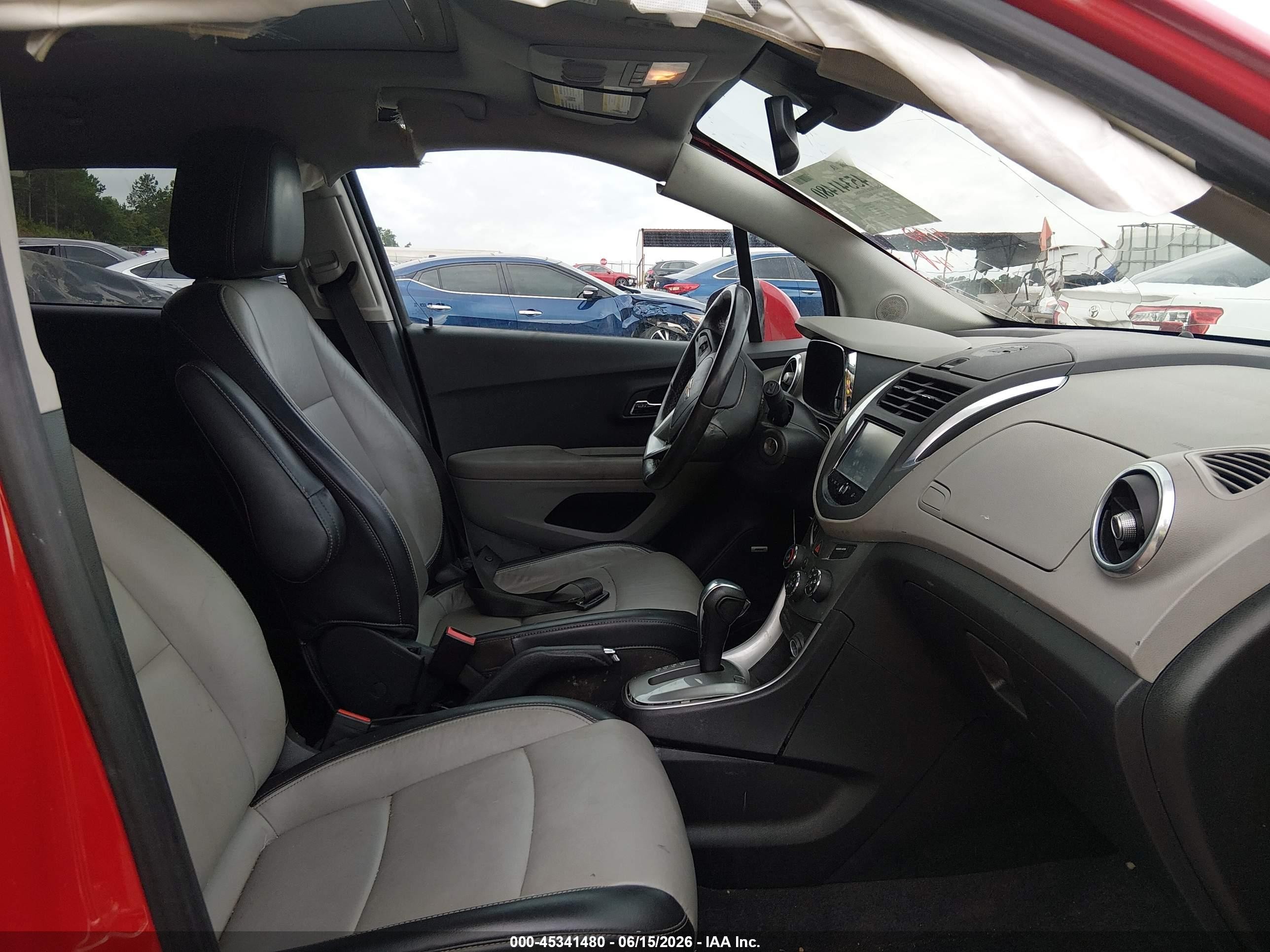 2015 Chevrolet Trax Ltz Red vin: KL7CJNSB9FB212492