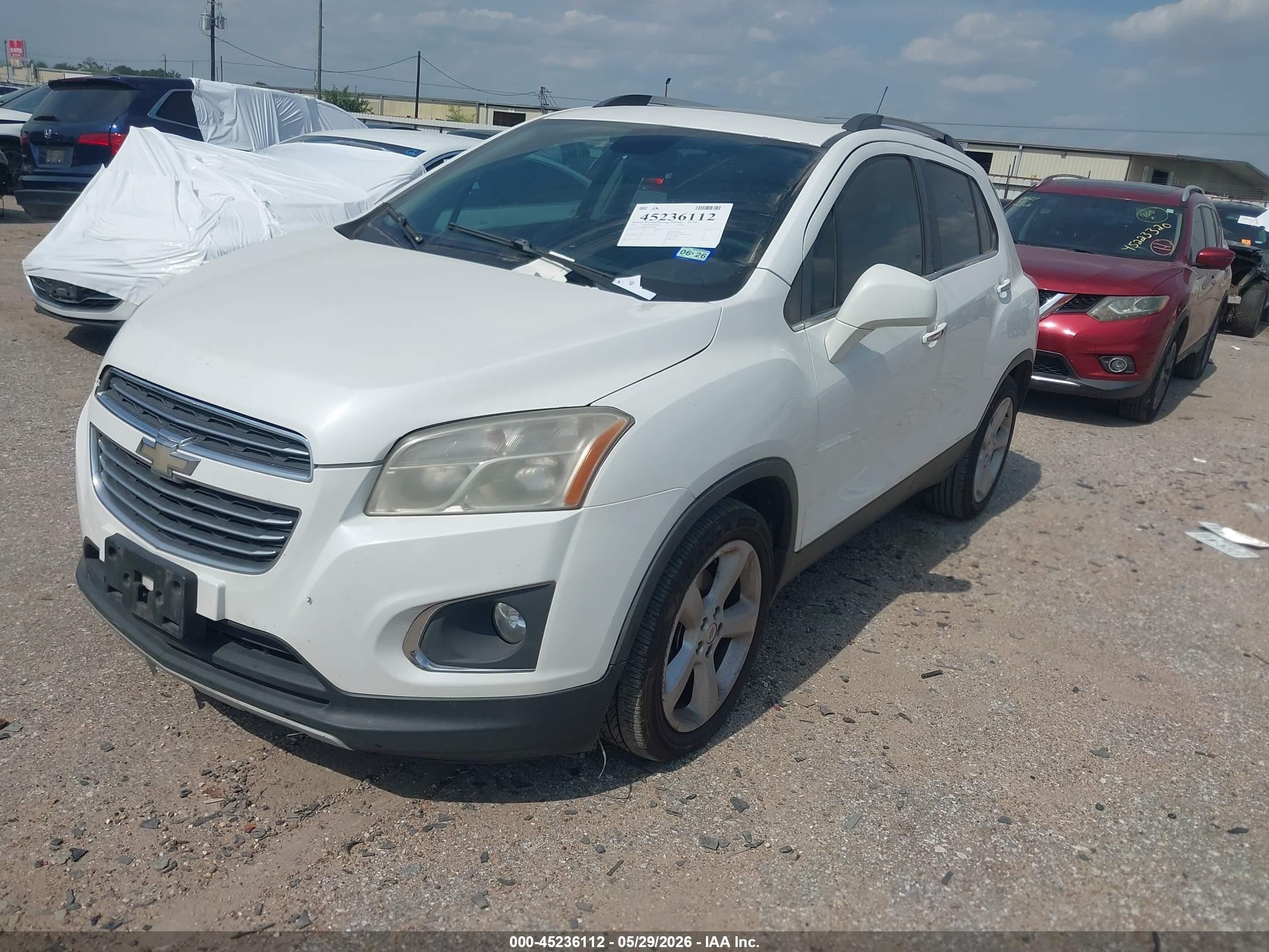 2015 Chevrolet Trax Ltz Белый vin: KL7CJNSB9FB222889