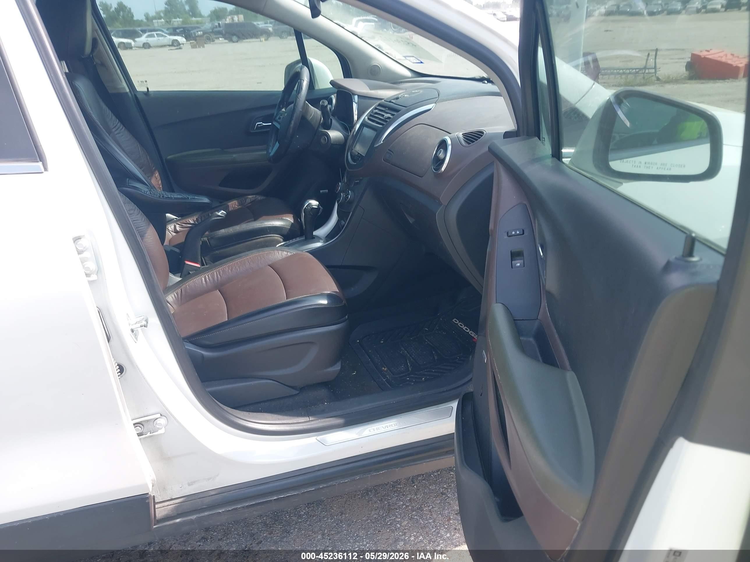 2015 Chevrolet Trax Ltz Белый vin: KL7CJNSB9FB222889