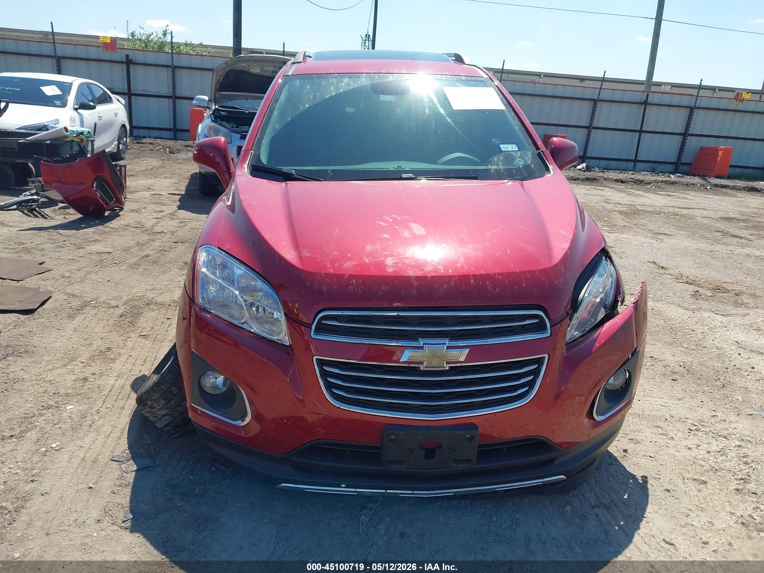 2015 Chevrolet Trax Ltz Red vin: KL7CJNSBXFB116175