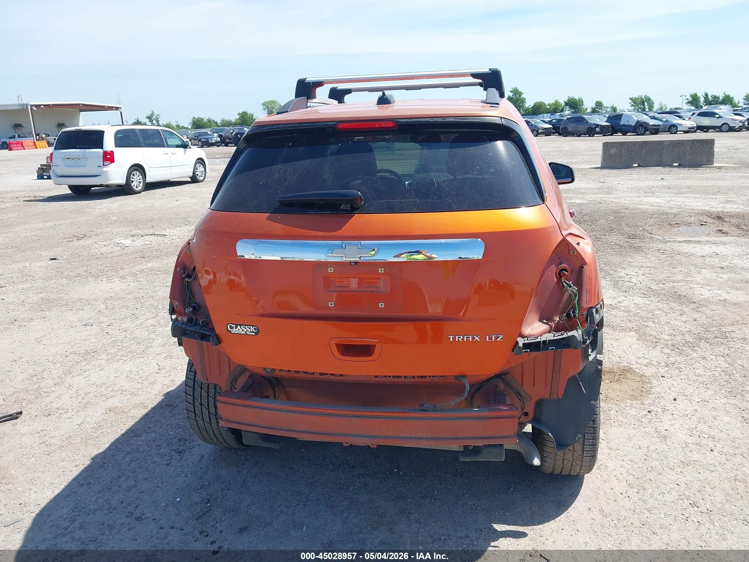 2015 Chevrolet Trax Ltz Orange vin: KL7CJNSBXFB130707