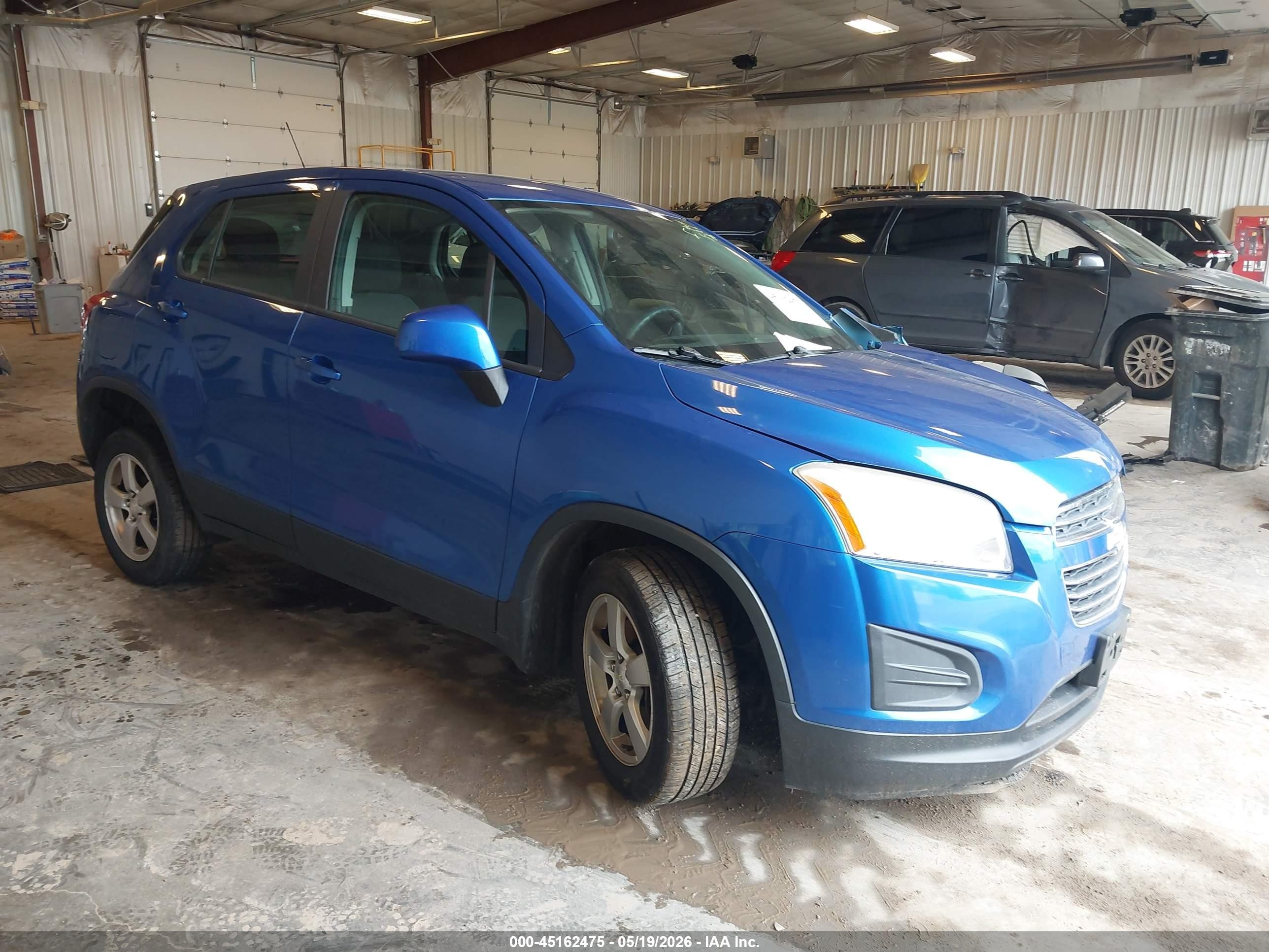 2015 Chevrolet Trax 1ls Blue vin: KL7CJPSB1FB226320
