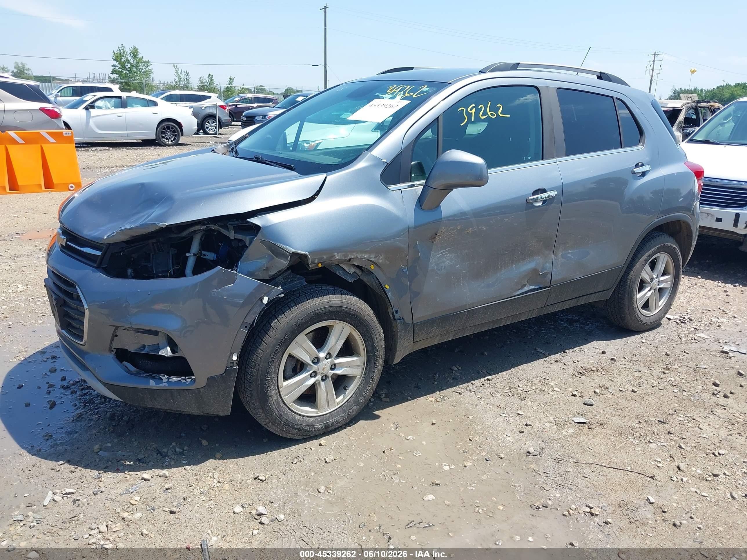 2019 Chevrolet Trax Lt Серый vin: KL7CJPSB1KB785098