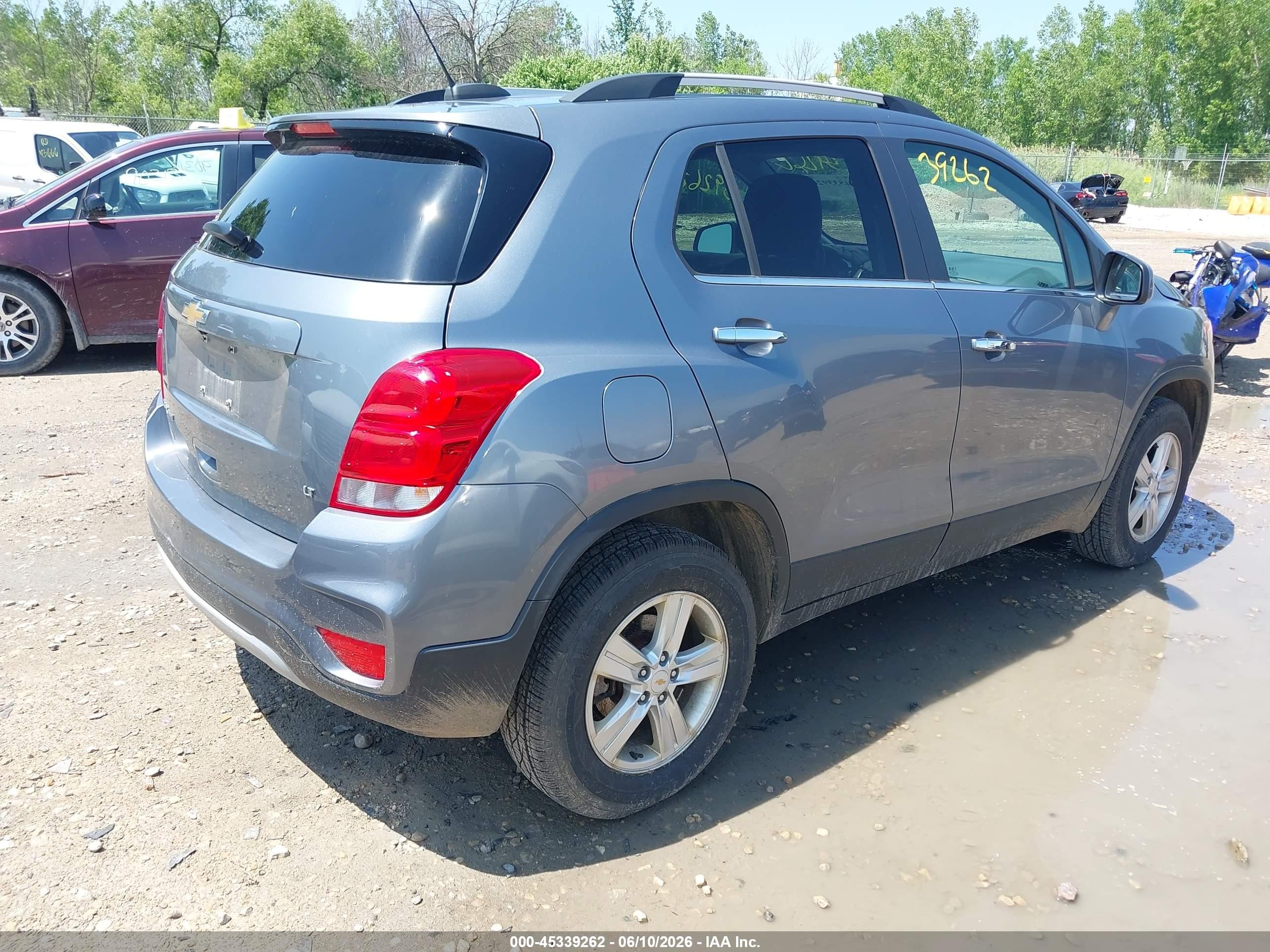 2019 Chevrolet Trax Lt Серый vin: KL7CJPSB1KB785098