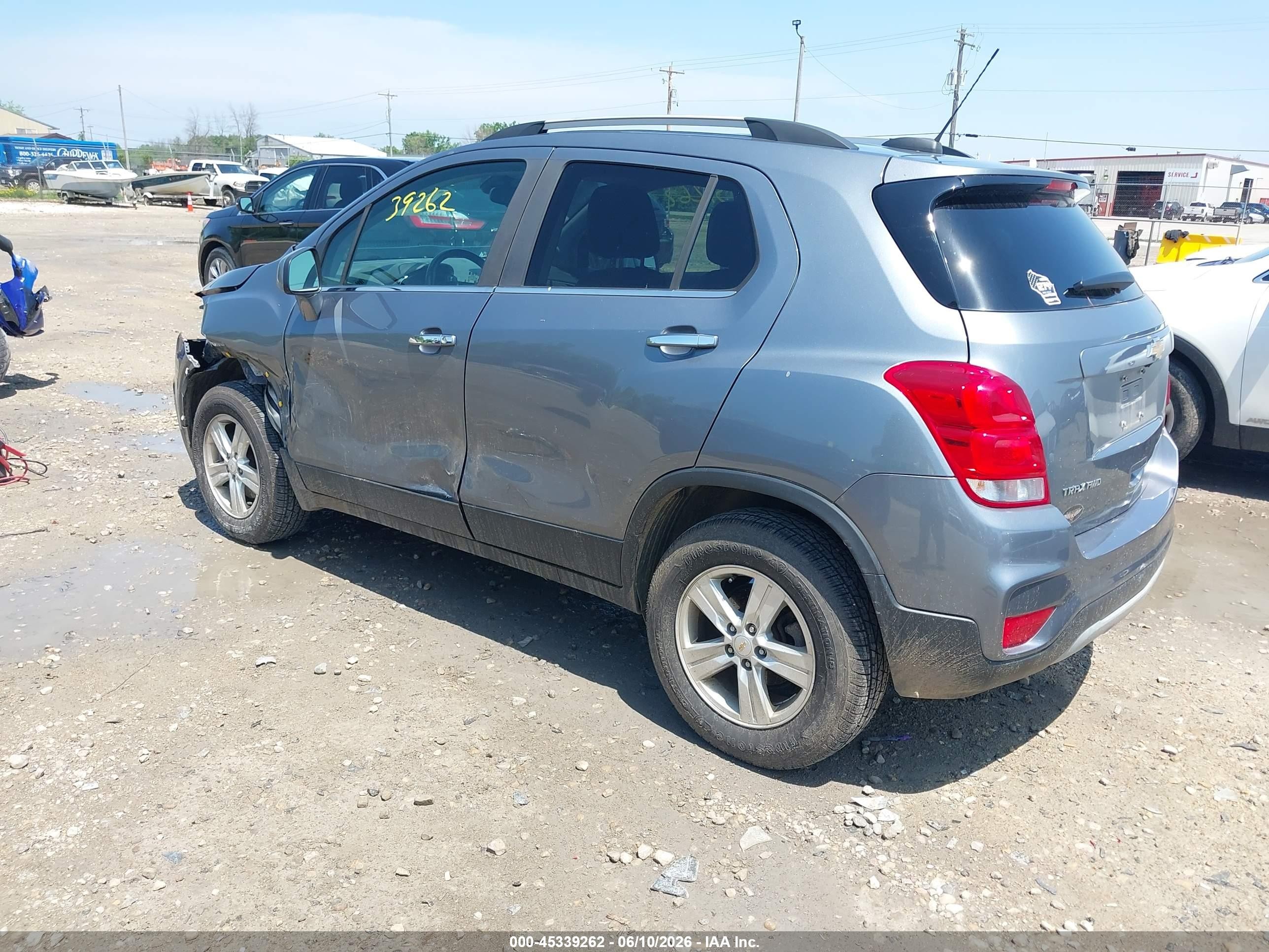 2019 Chevrolet Trax Lt Серый vin: KL7CJPSB1KB785098