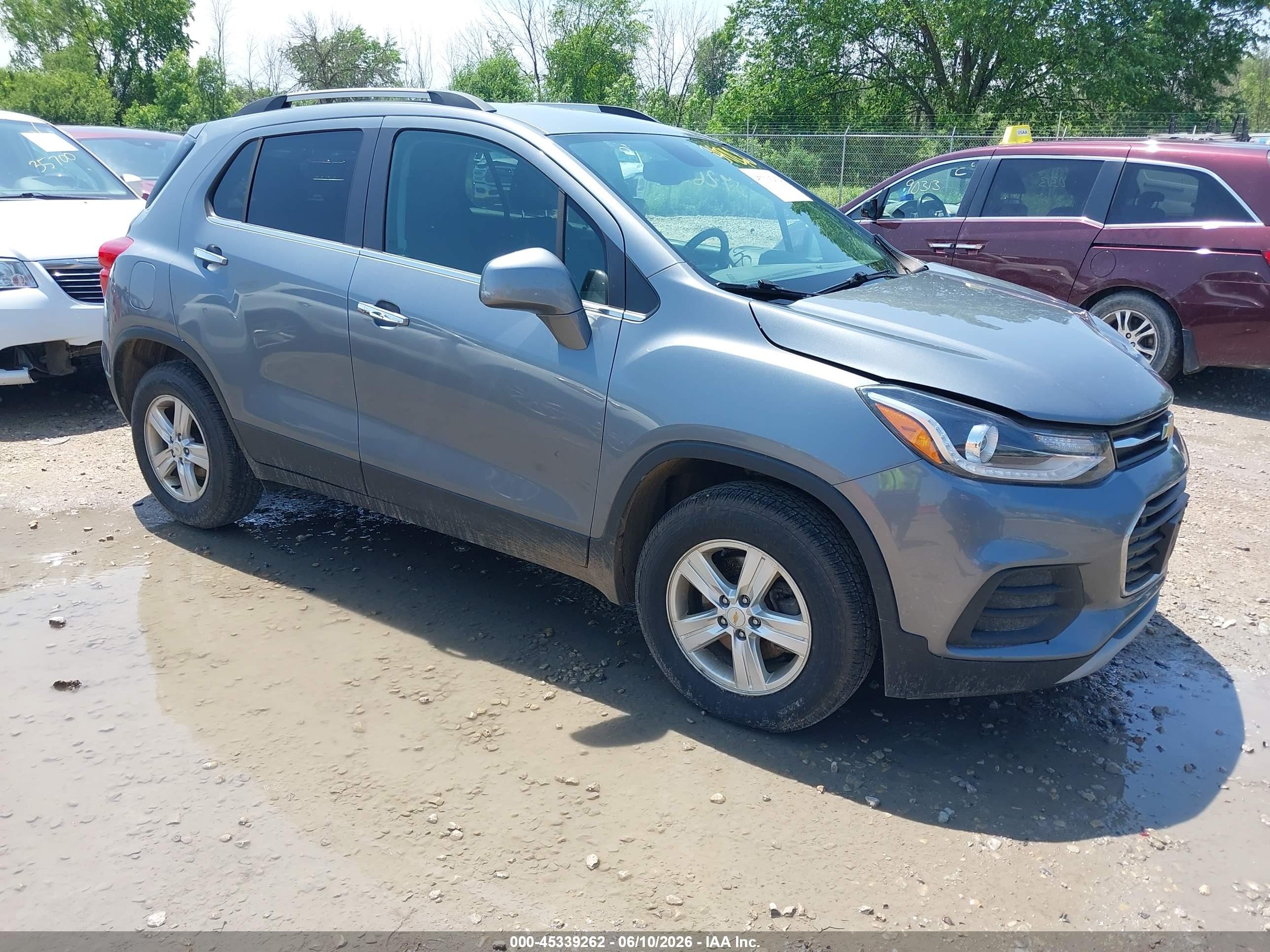 2019 Chevrolet Trax Lt Серый vin: KL7CJPSB1KB785098