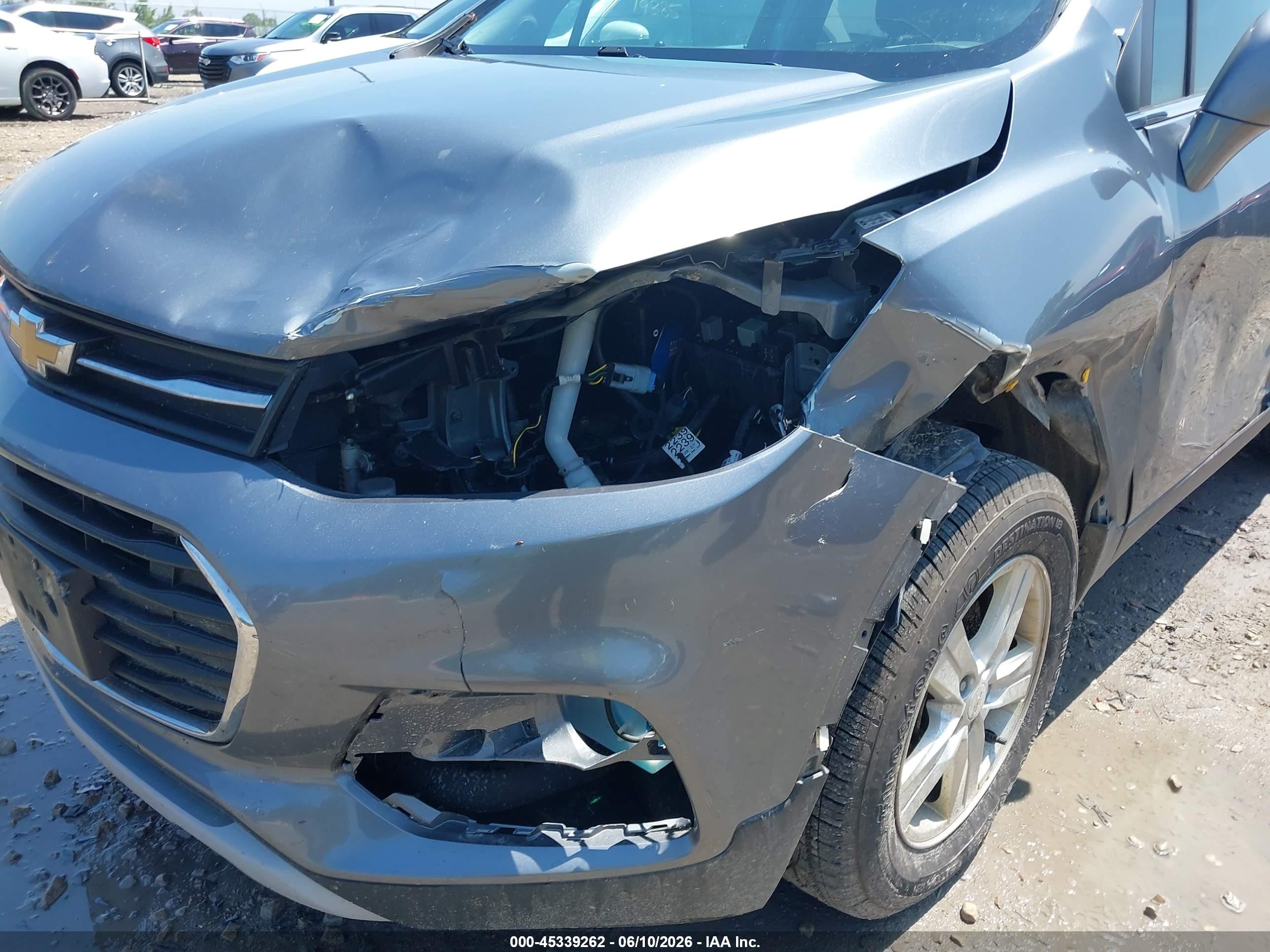 2019 Chevrolet Trax Lt Серый vin: KL7CJPSB1KB785098