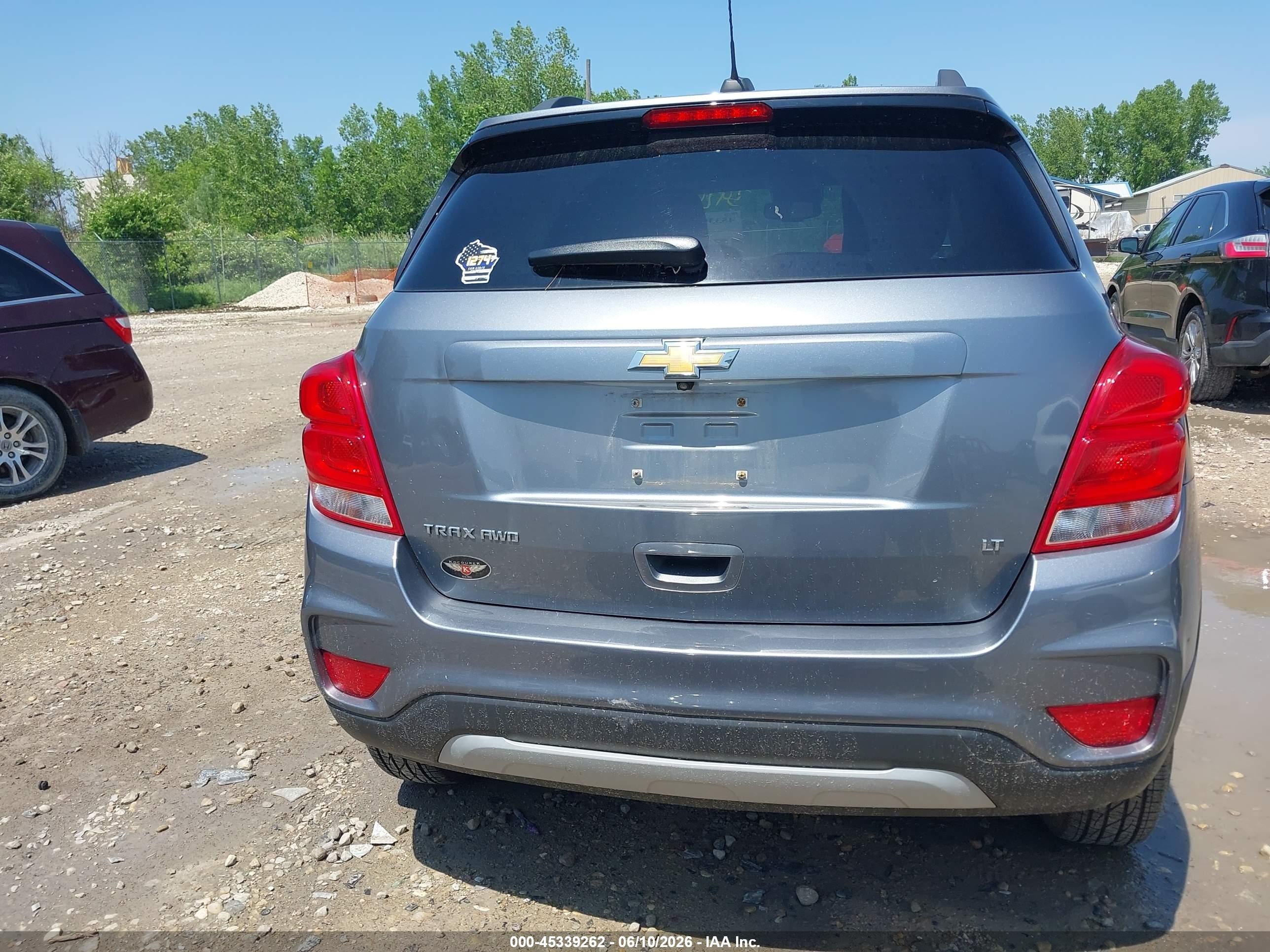 2019 Chevrolet Trax Lt Серый vin: KL7CJPSB1KB785098
