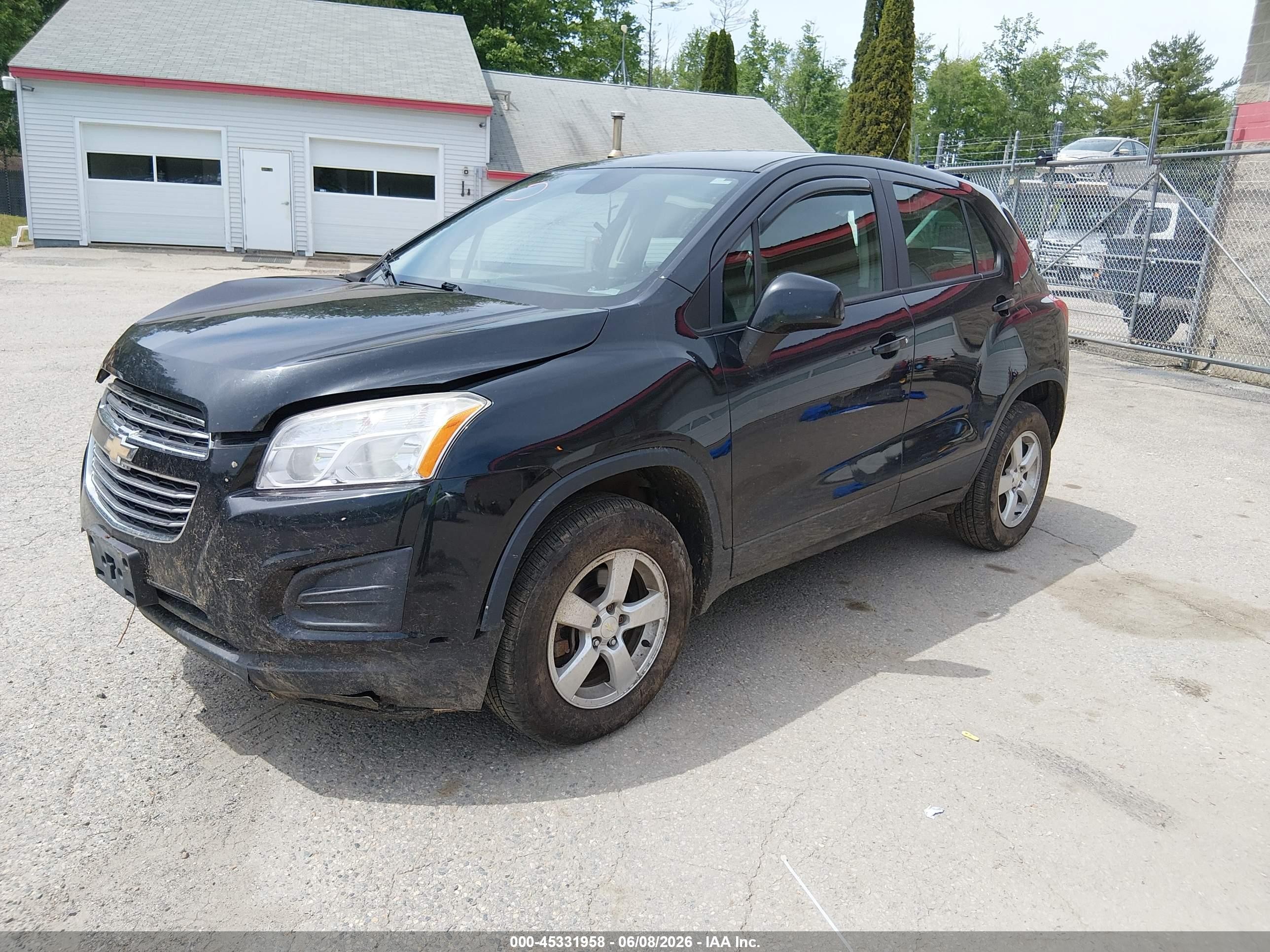 2015 Chevrolet Trax Ls Black vin: KL7CJPSB2FB263876