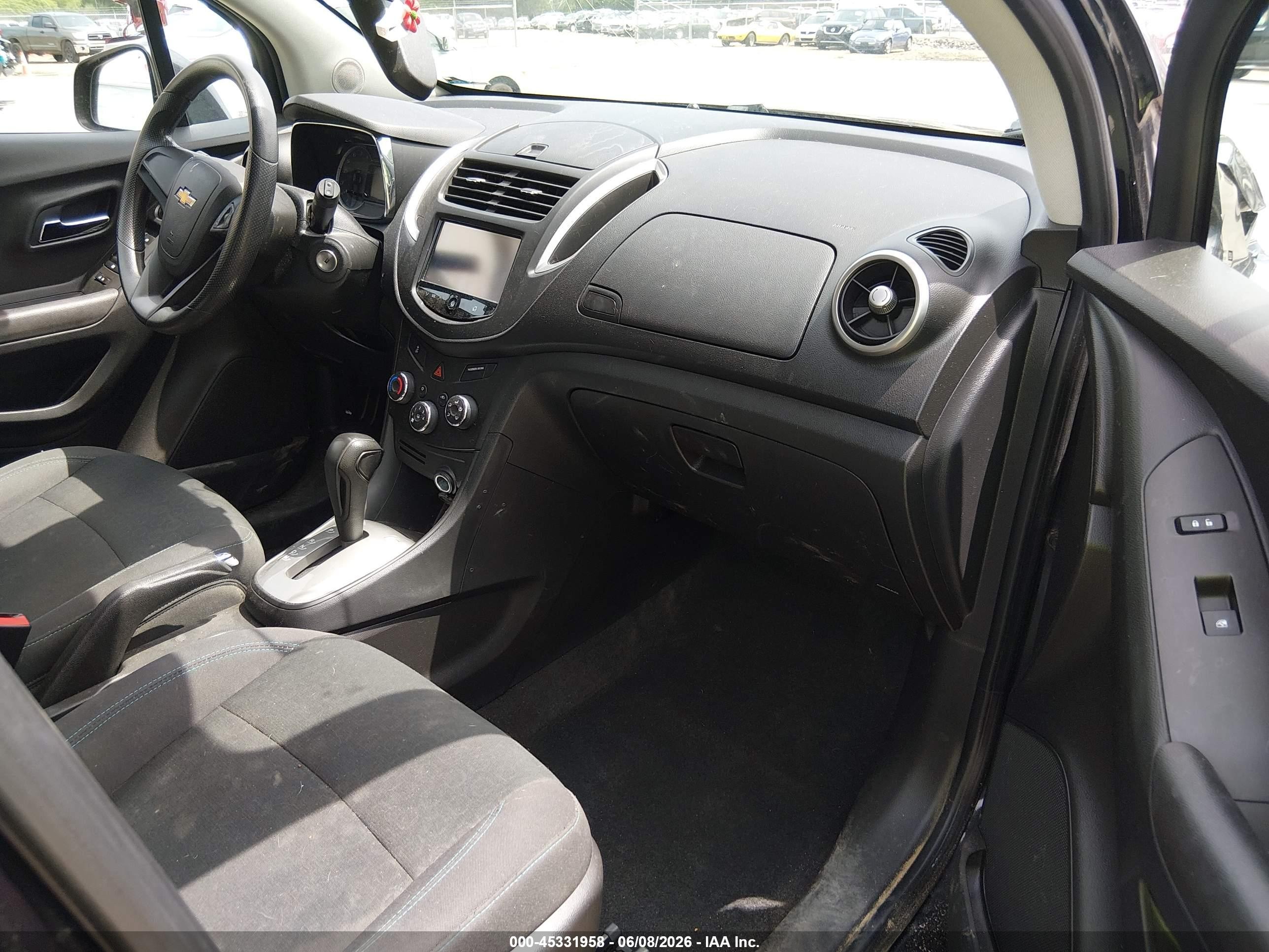 2015 Chevrolet Trax Ls Black vin: KL7CJPSB2FB263876
