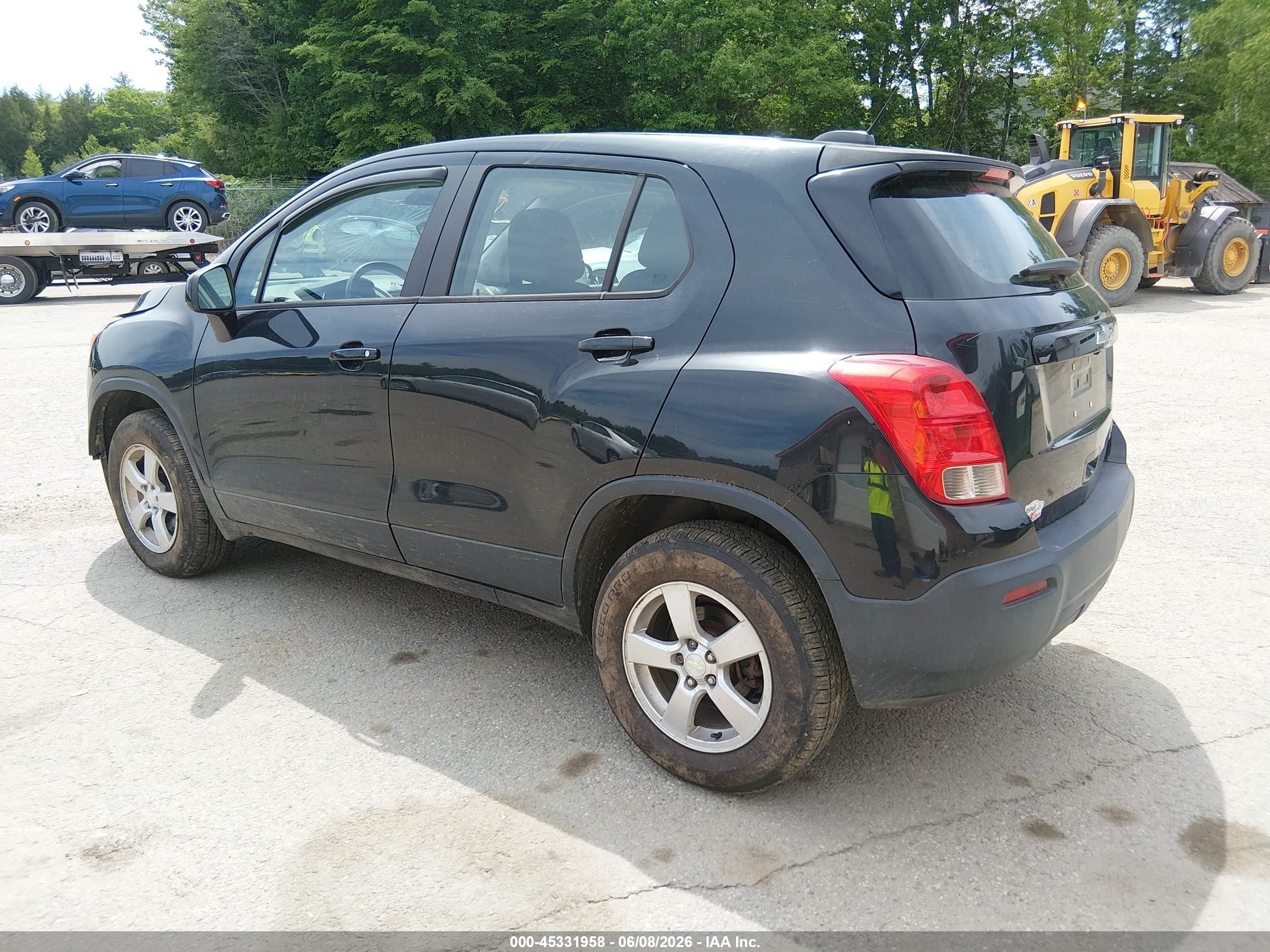 2015 Chevrolet Trax Ls Black vin: KL7CJPSB2FB263876