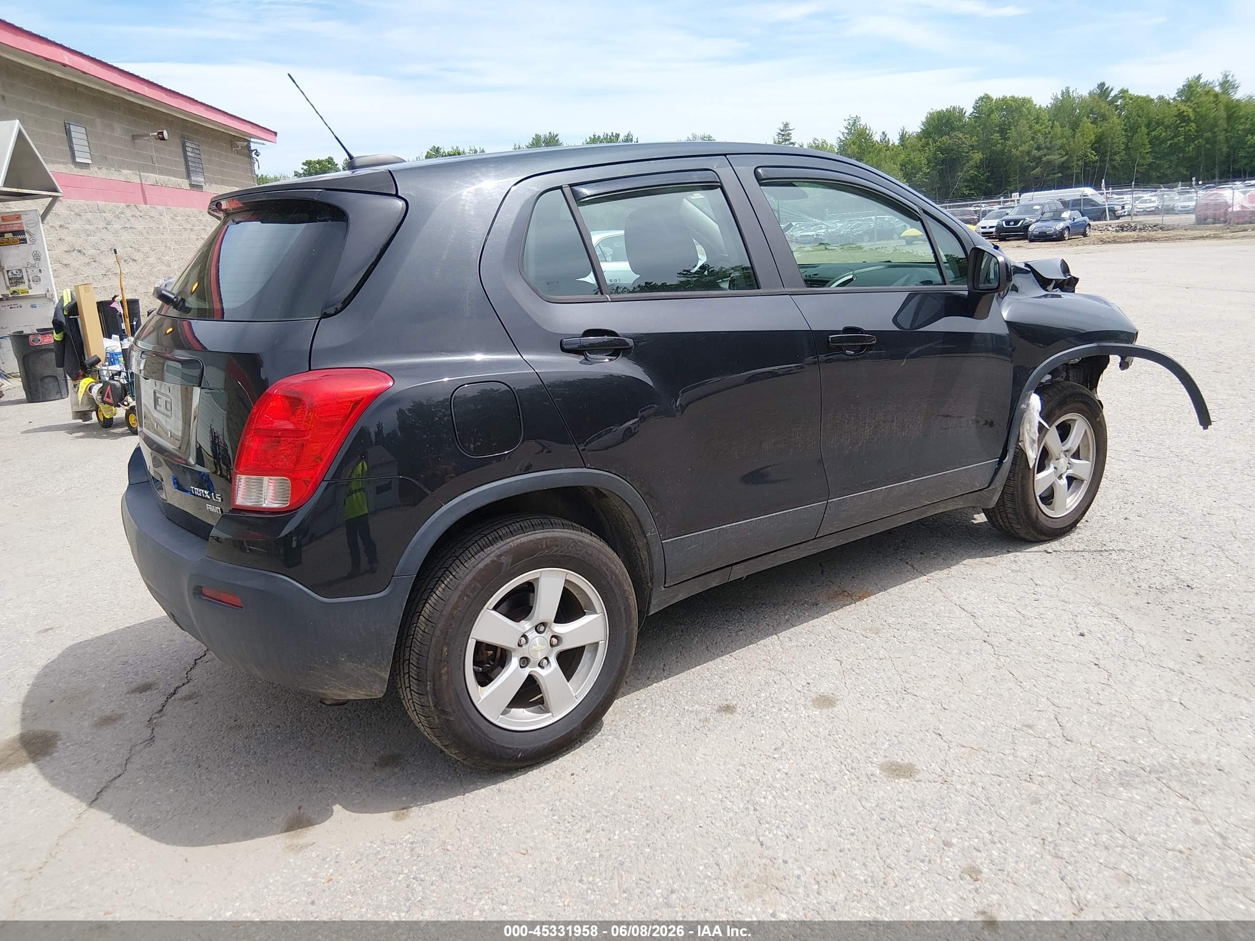 2015 Chevrolet Trax Ls Black vin: KL7CJPSB2FB263876