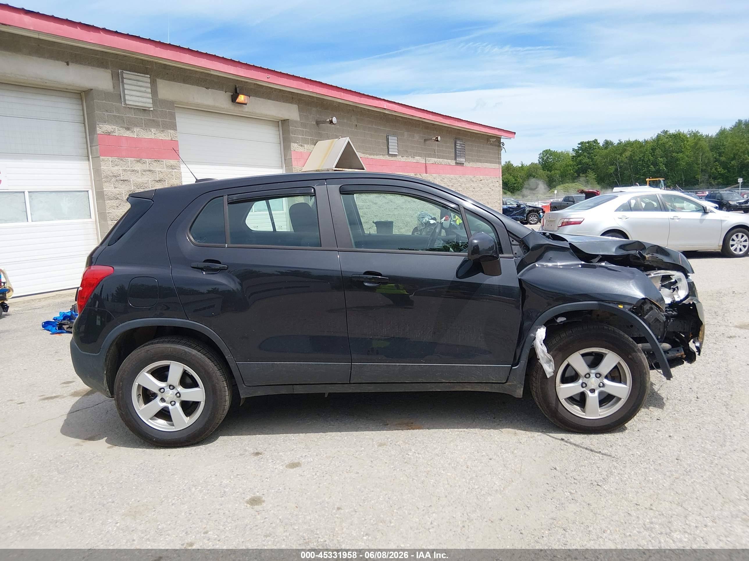 2015 Chevrolet Trax Ls Black vin: KL7CJPSB2FB263876