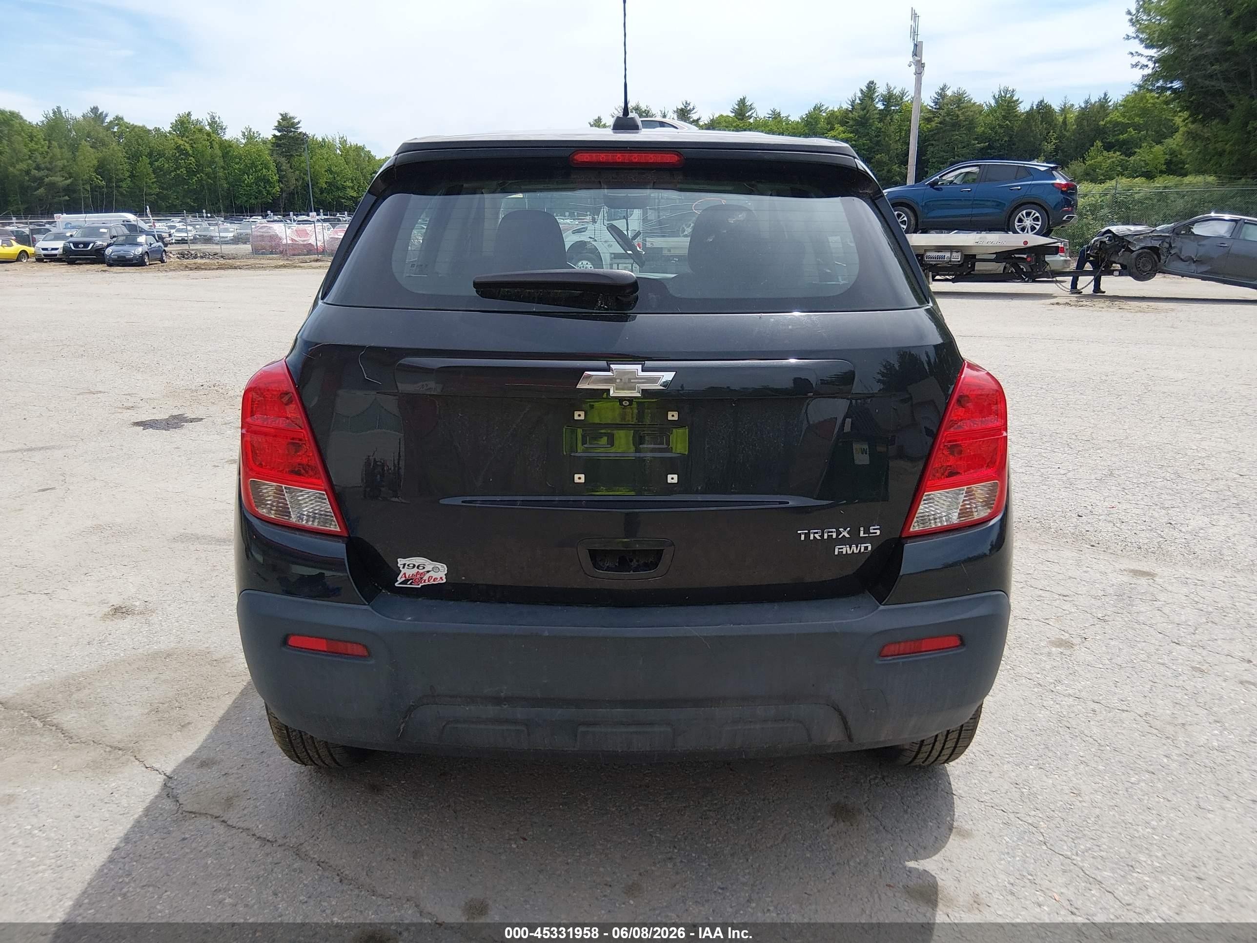 2015 Chevrolet Trax Ls Black vin: KL7CJPSB2FB263876
