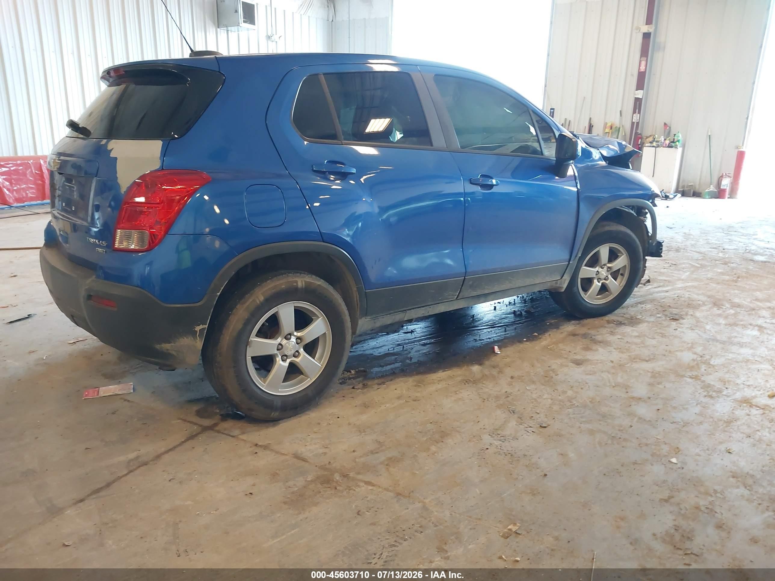 2015 Chevrolet Trax Ls Blue vin: KL7CJPSB4FB141116