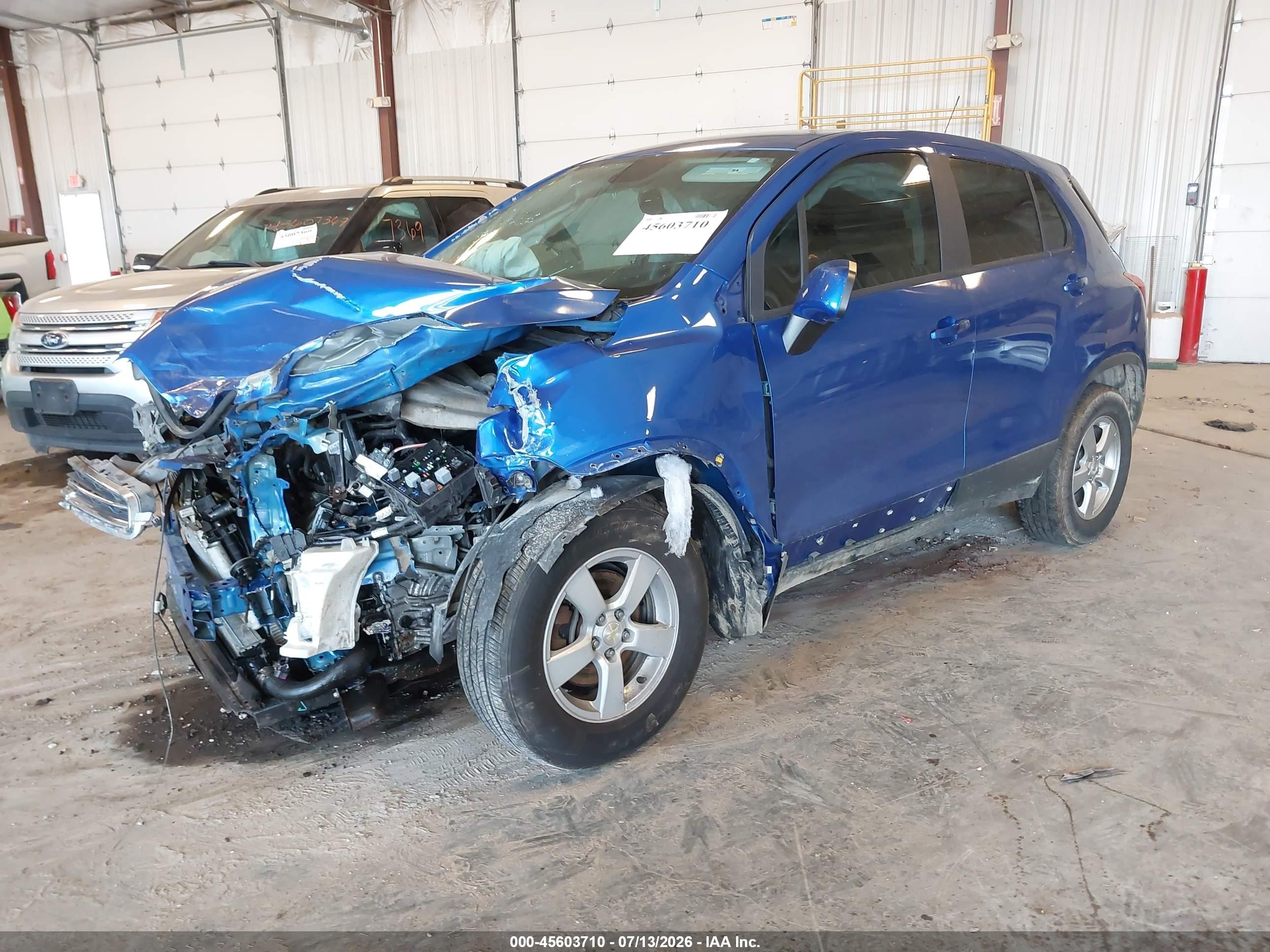 2015 Chevrolet Trax Ls Blue vin: KL7CJPSB4FB141116