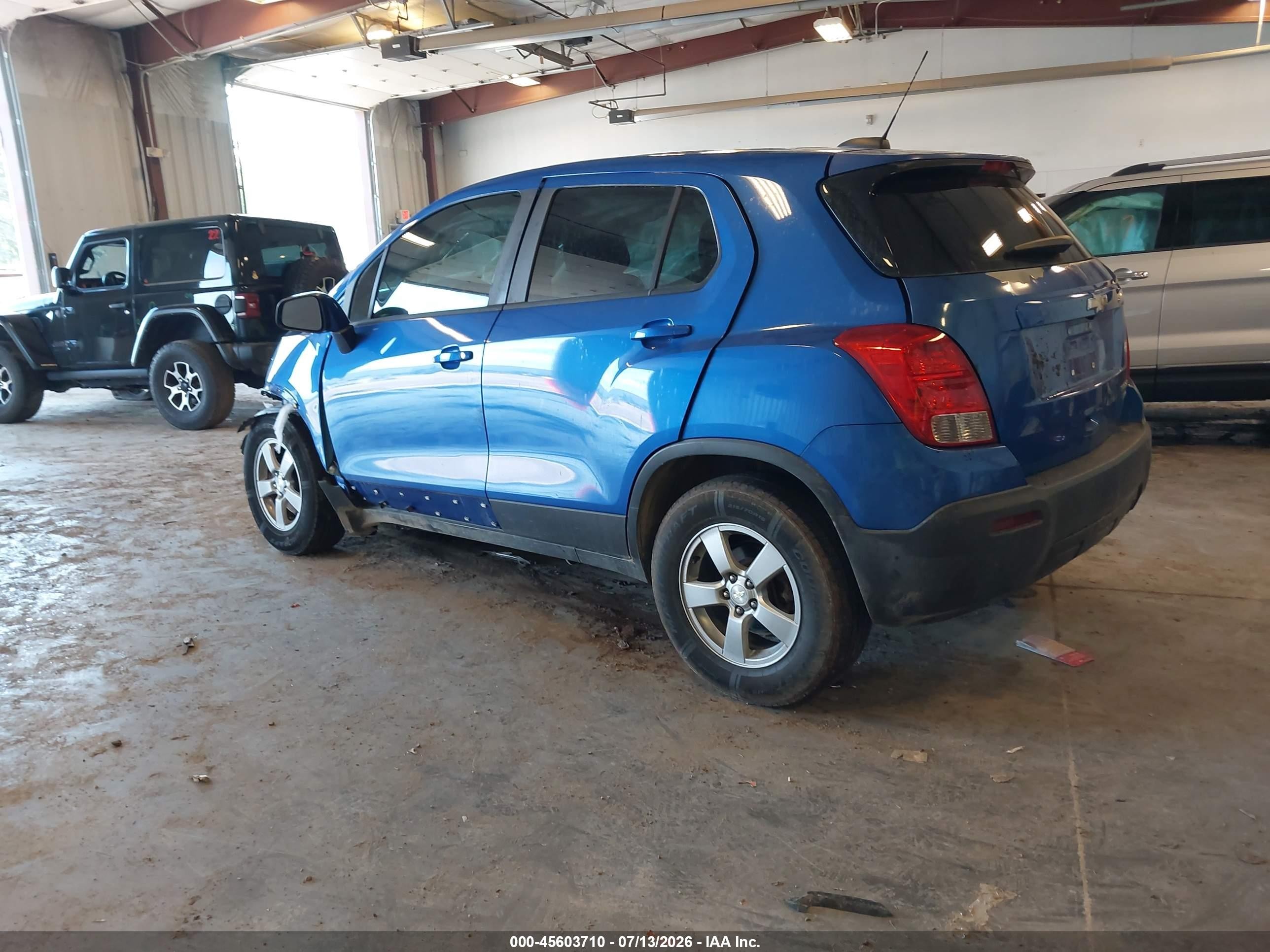 2015 Chevrolet Trax Ls Blue vin: KL7CJPSB4FB141116