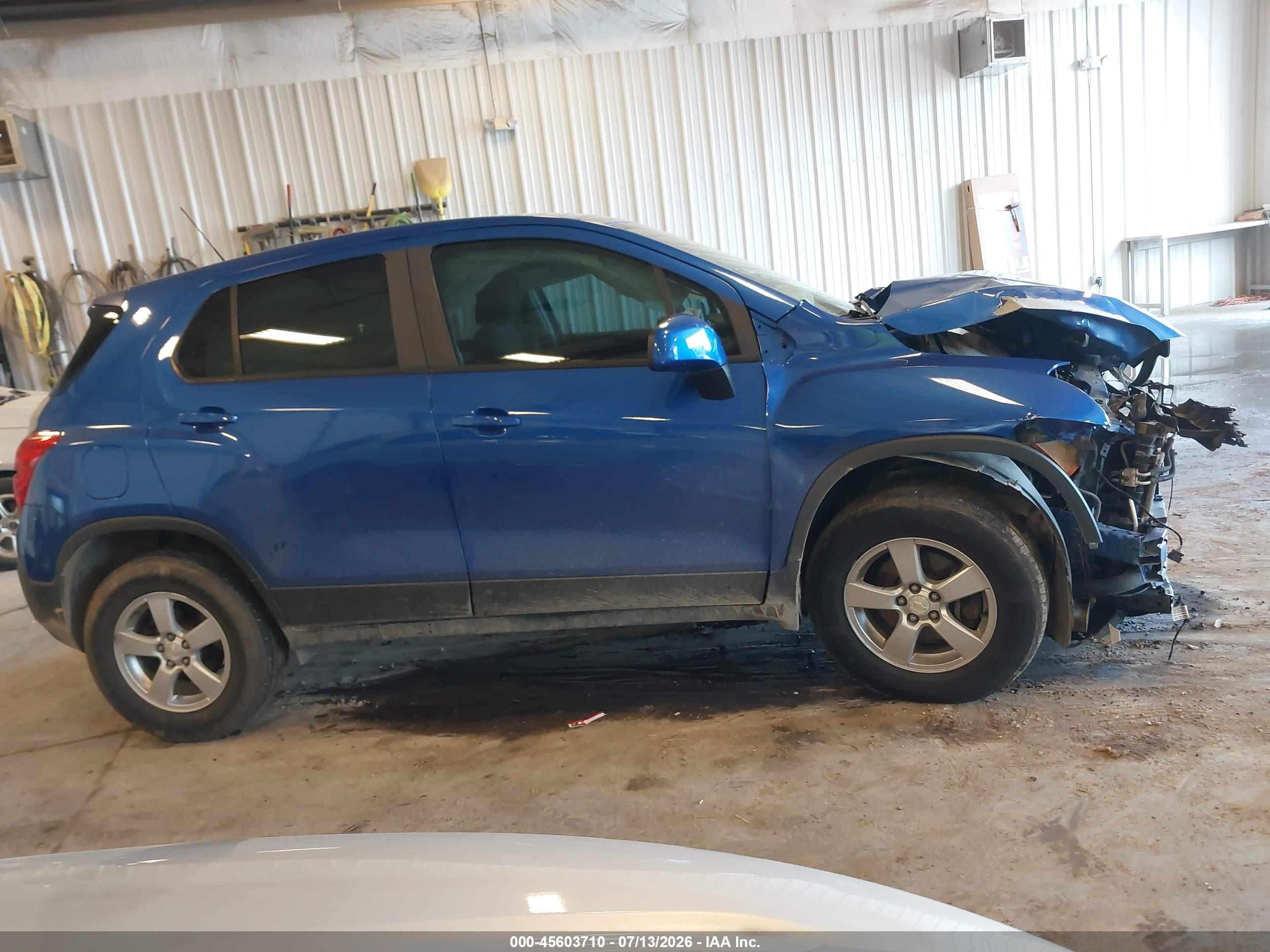 2015 Chevrolet Trax Ls Blue vin: KL7CJPSB4FB141116