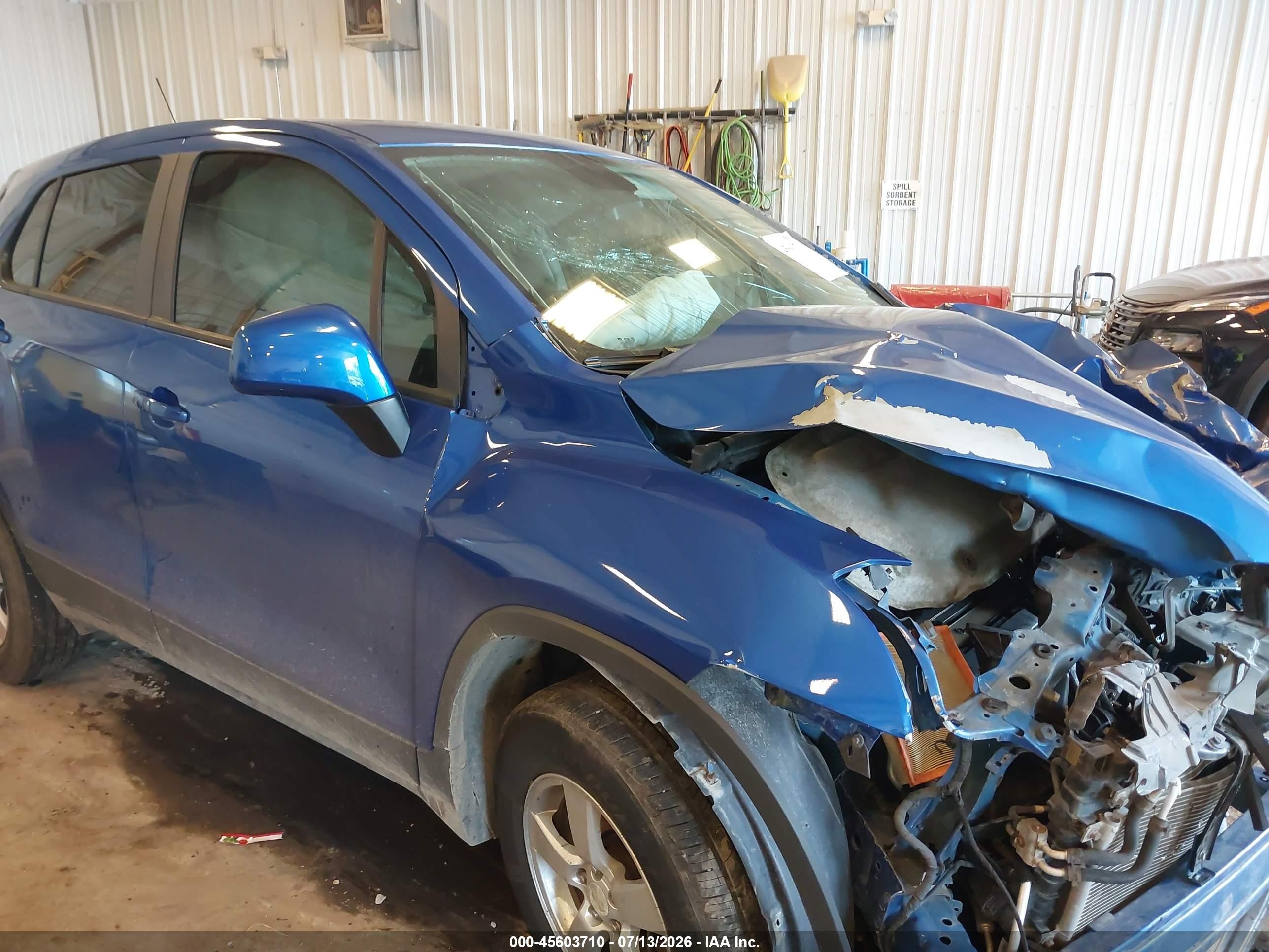2015 Chevrolet Trax Ls Blue vin: KL7CJPSB4FB141116