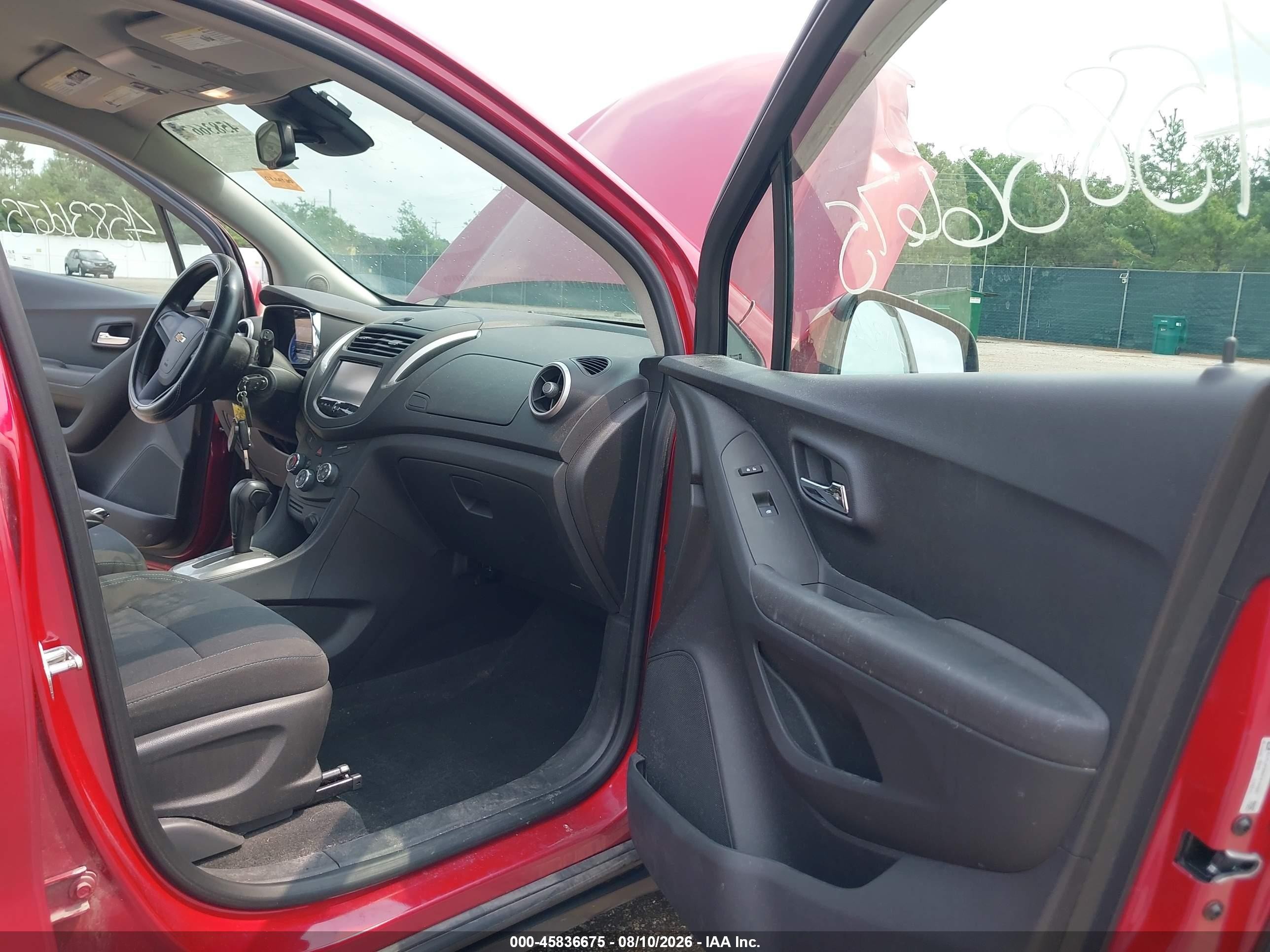 2015 Chevrolet Trax Ls Red vin: KL7CJPSB6FB134667
