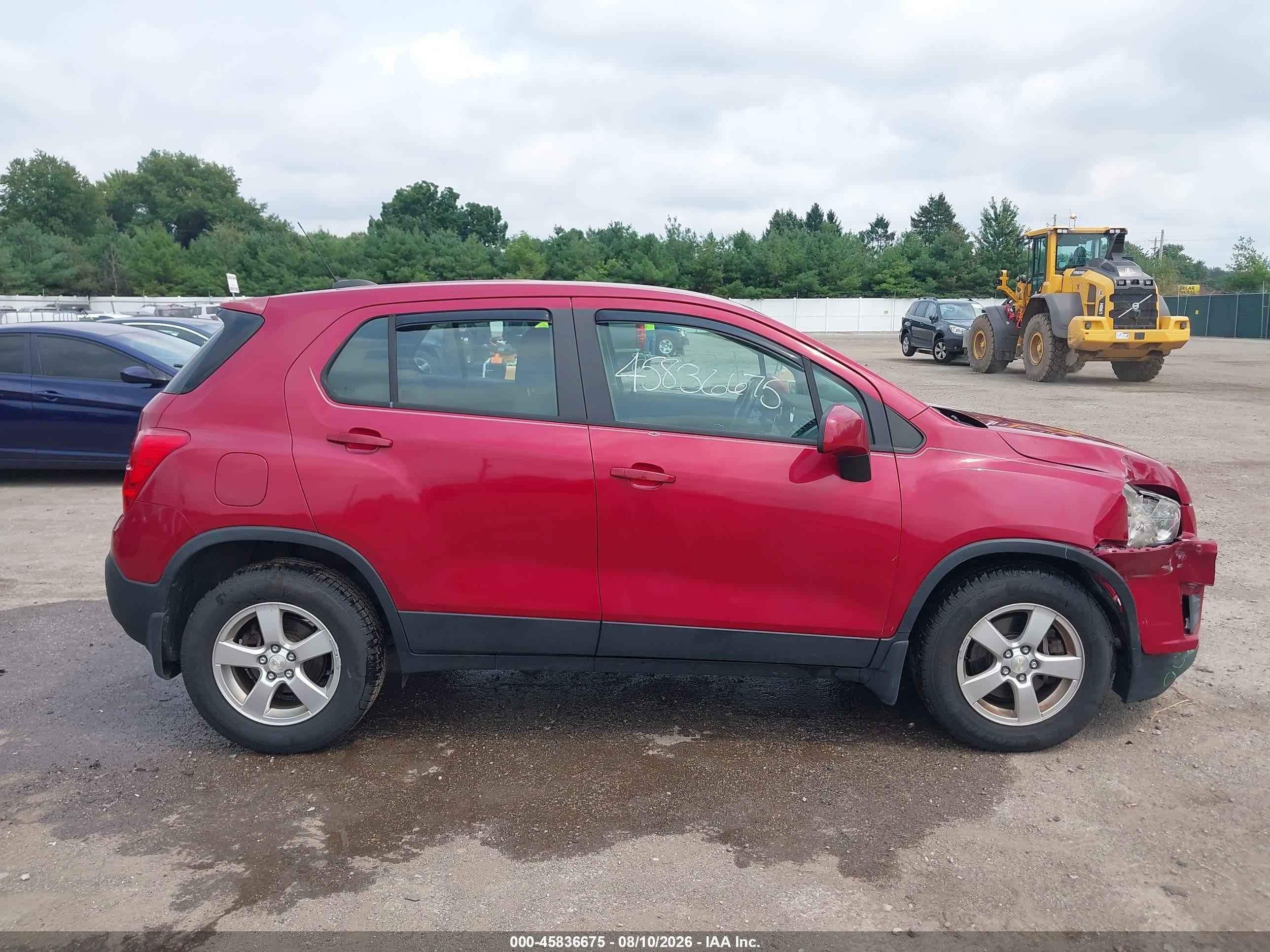 2015 Chevrolet Trax Ls Red vin: KL7CJPSB6FB134667