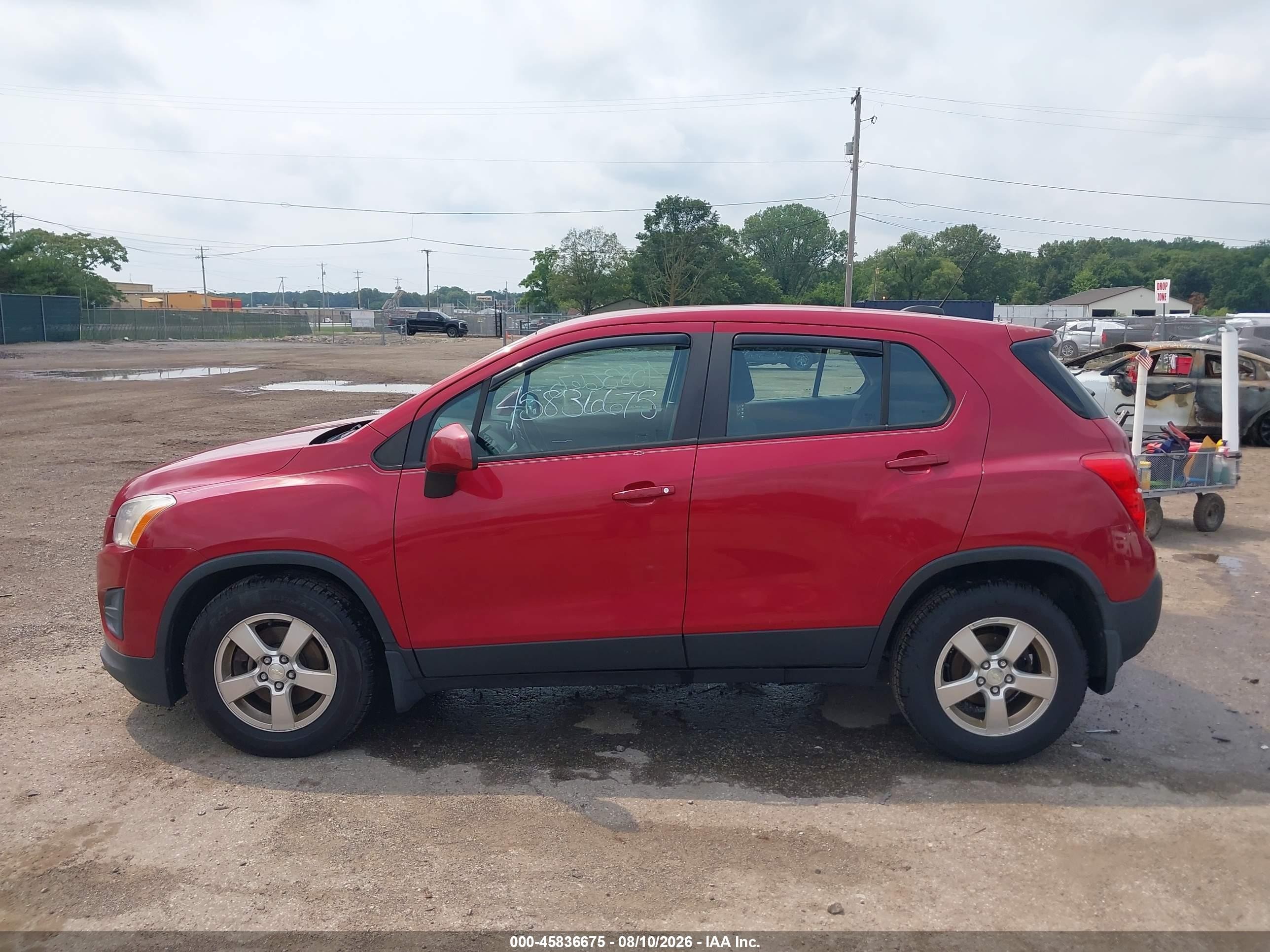2015 Chevrolet Trax Ls Red vin: KL7CJPSB6FB134667