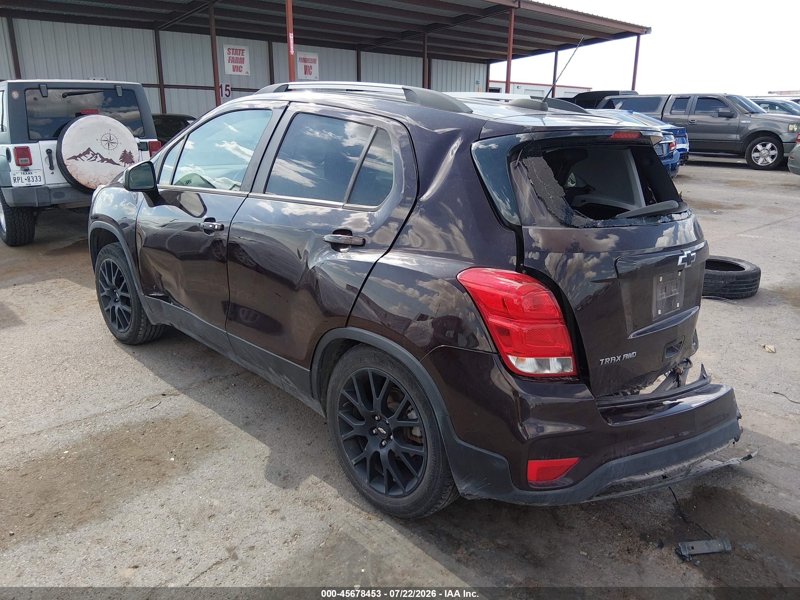 2021 Chevrolet Trax Awd Lt Burgundy vin: KL7CJPSM2MB362678