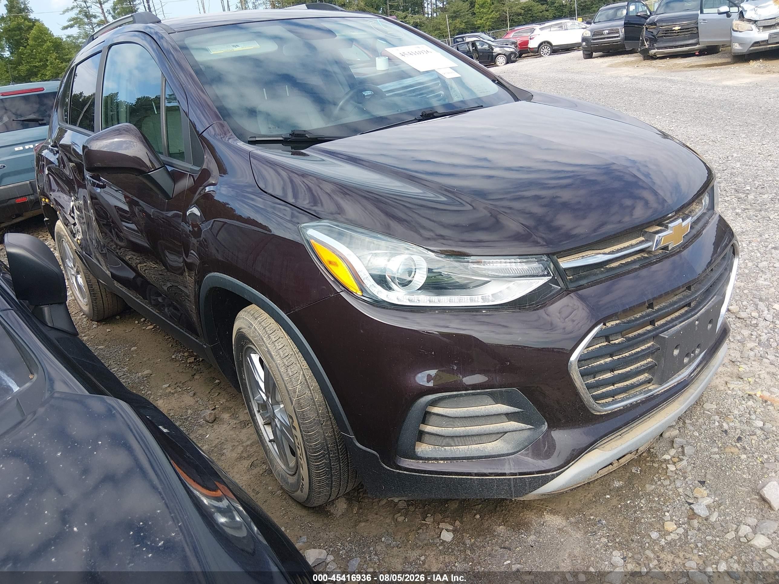 2021 Chevrolet Trax Awd Lt Purple vin: KL7CJPSM9MB371149