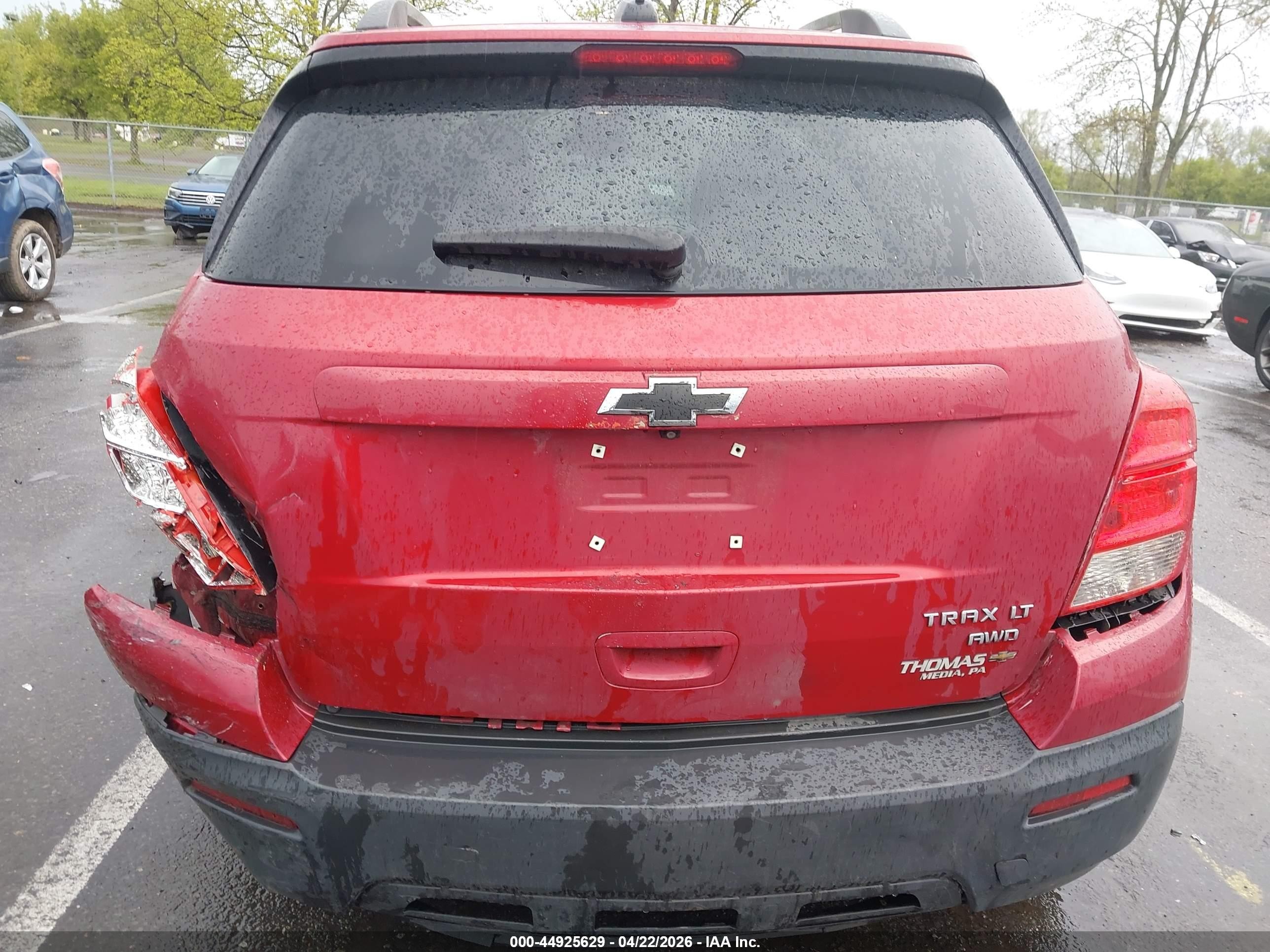 2015 Chevrolet Trax Lt Red vin: KL7CJRSB0FB236543