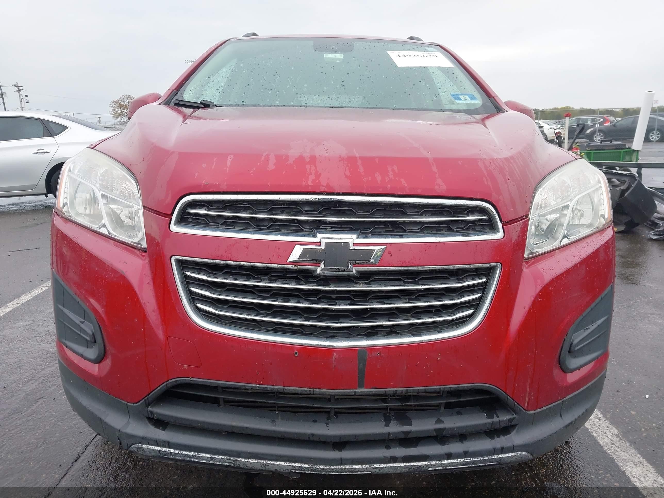 2015 Chevrolet Trax Lt Red vin: KL7CJRSB0FB236543