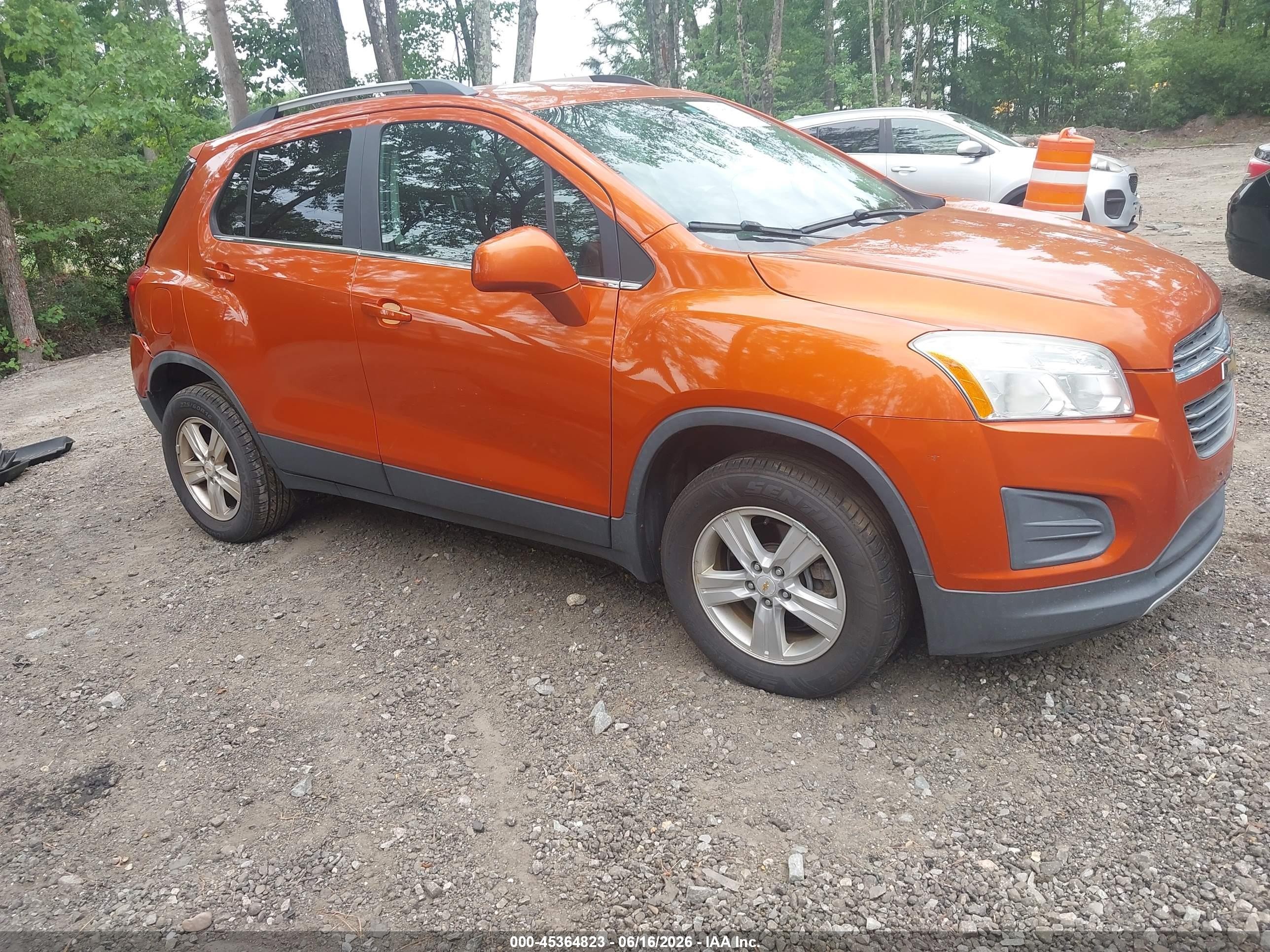 2015 Chevrolet Trax Lt Orange vin: KL7CJRSB0FB249387
