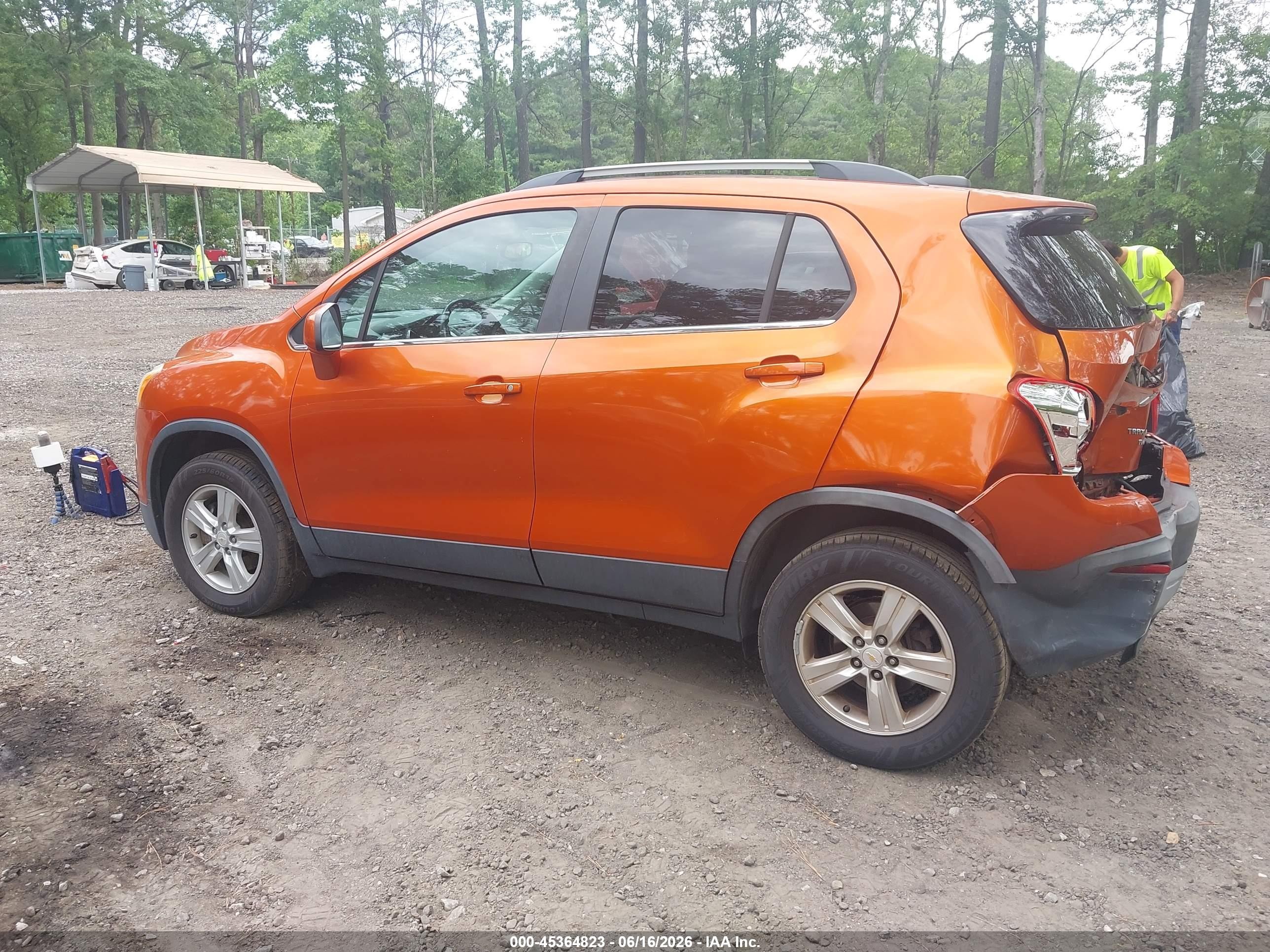 2015 Chevrolet Trax Lt Orange vin: KL7CJRSB0FB249387