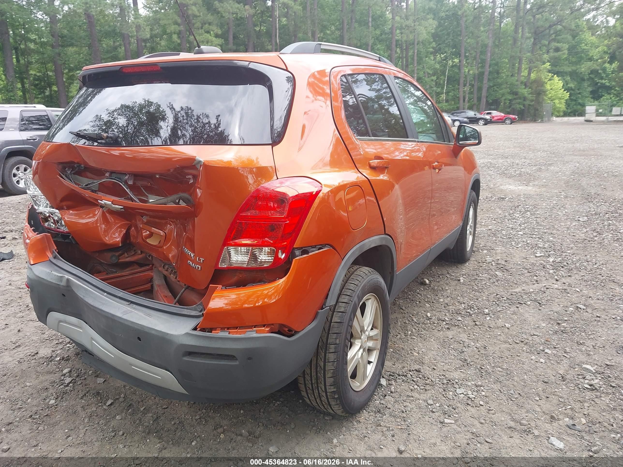 2015 Chevrolet Trax Lt Orange vin: KL7CJRSB0FB249387
