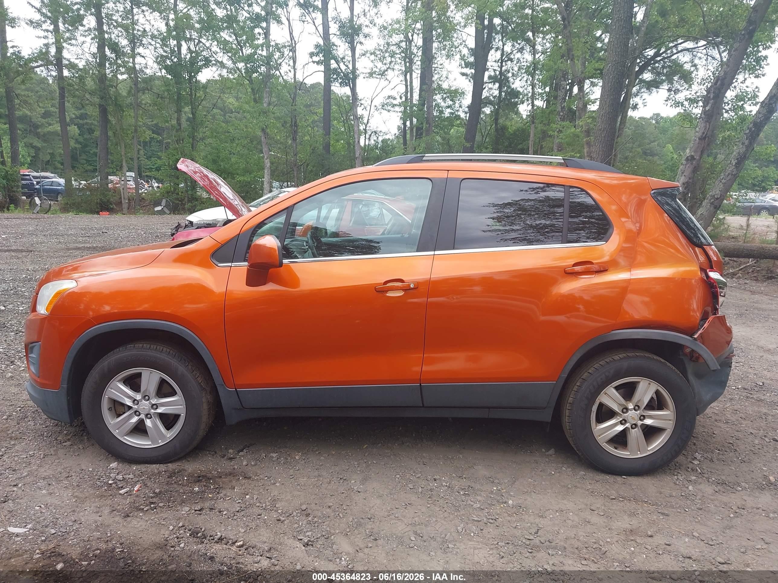 2015 Chevrolet Trax Lt Orange vin: KL7CJRSB0FB249387