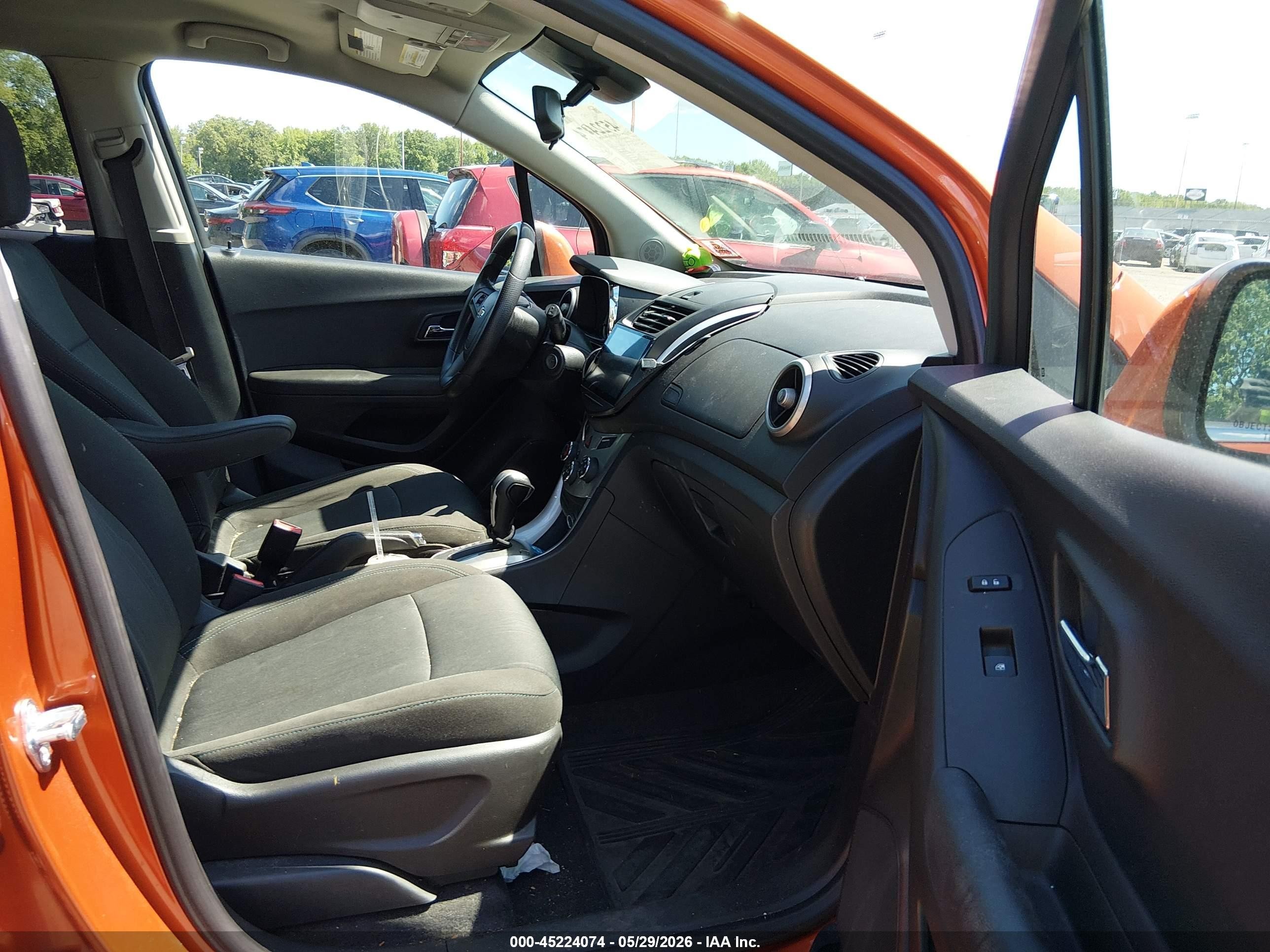 2015 Chevrolet Trax Lt Orange vin: KL7CJRSB1FB118663