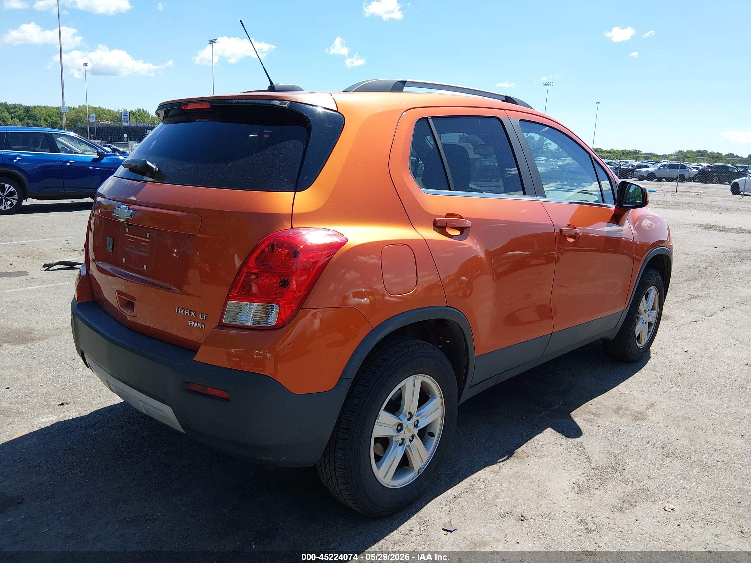 2015 Chevrolet Trax Lt Orange vin: KL7CJRSB1FB118663