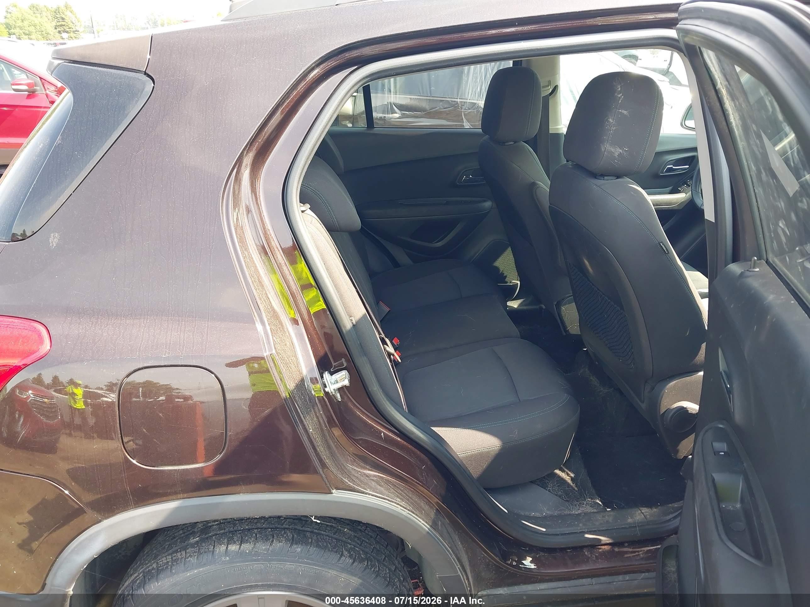 2015 Chevrolet Trax Lt Burgundy vin: KL7CJRSB1FB242562