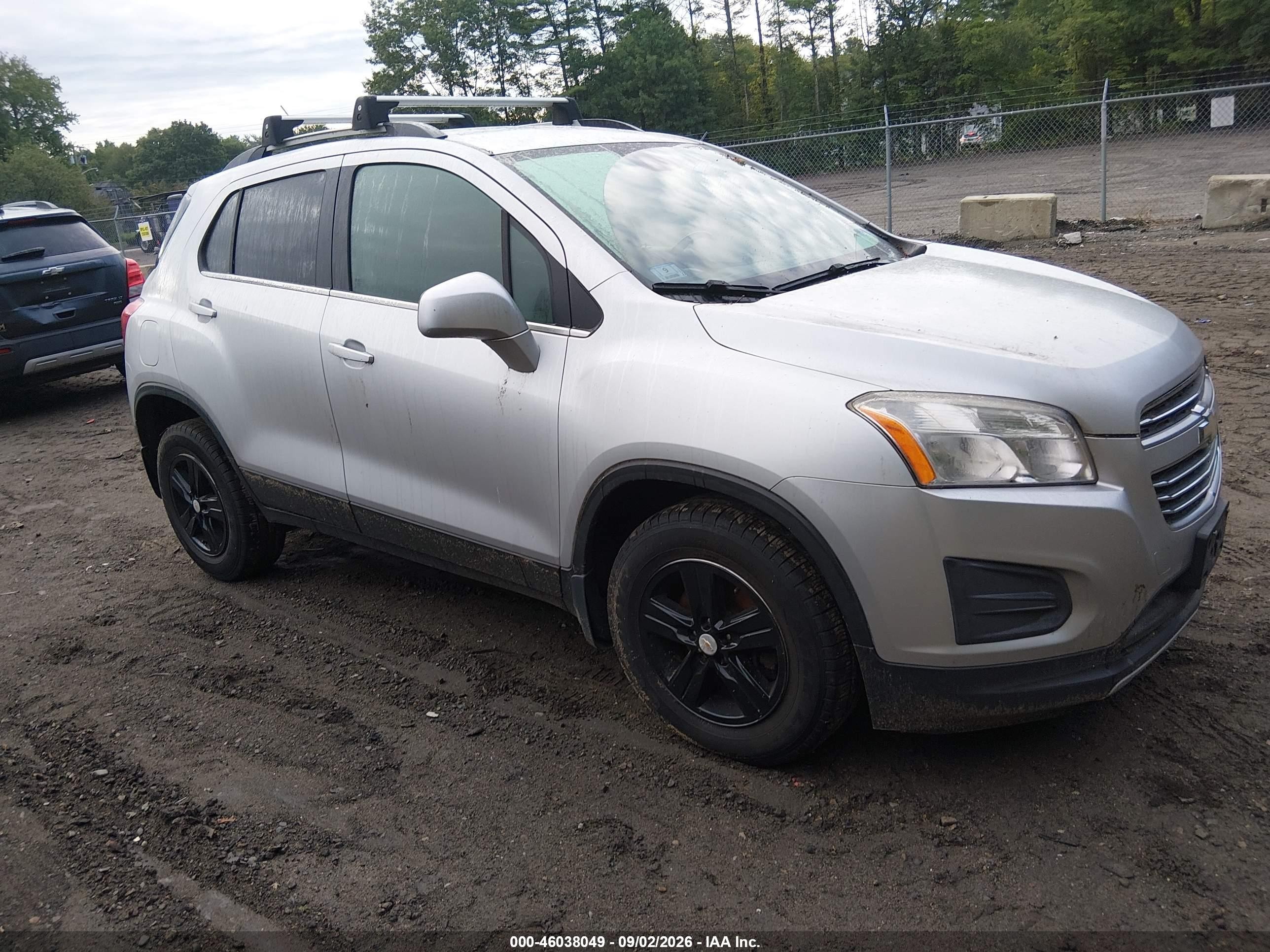 2015 Chevrolet Trax Lt Silver vin: KL7CJRSB2FB077511