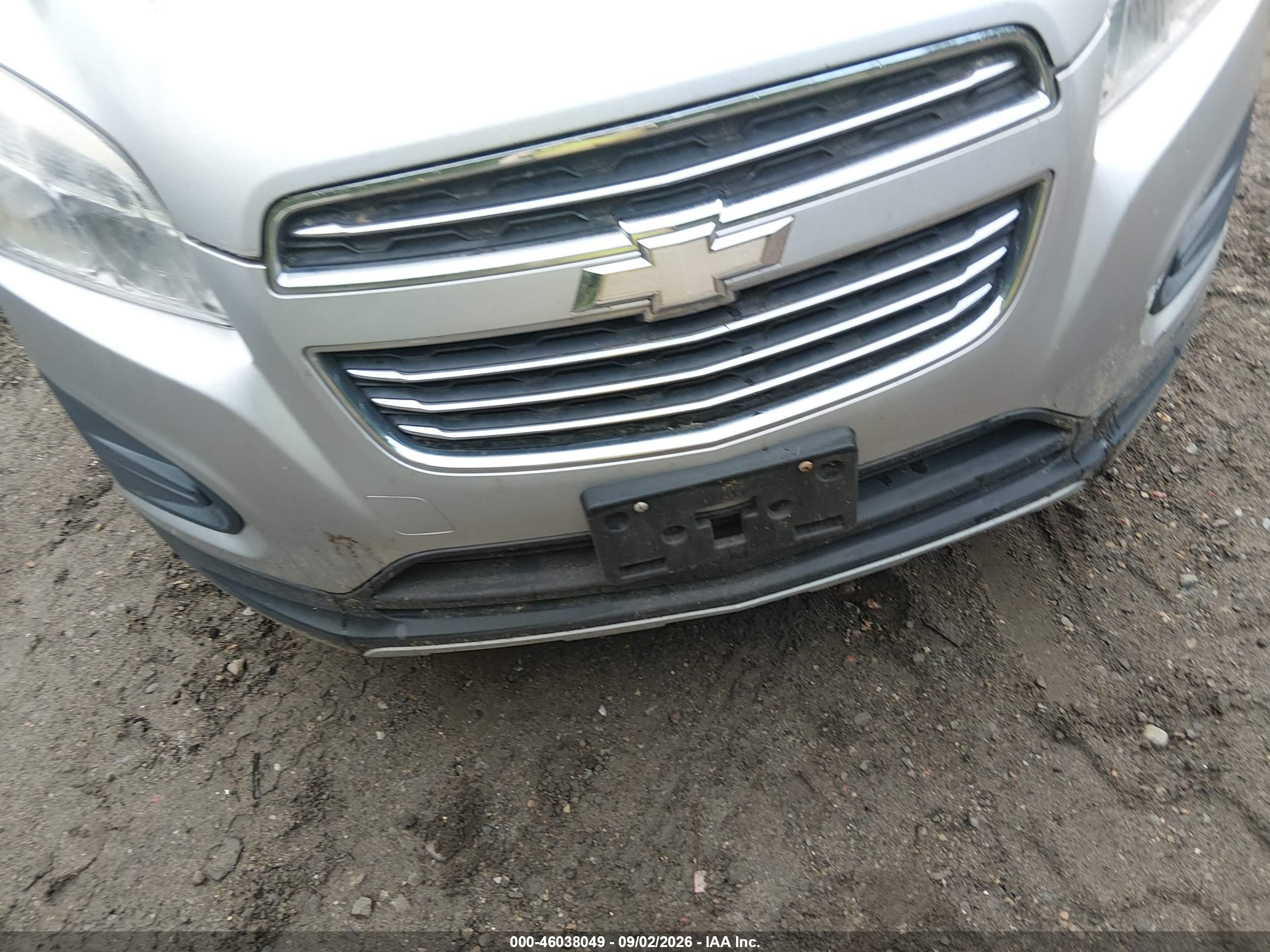 2015 Chevrolet Trax Lt Серебряный vin: KL7CJRSB2FB077511