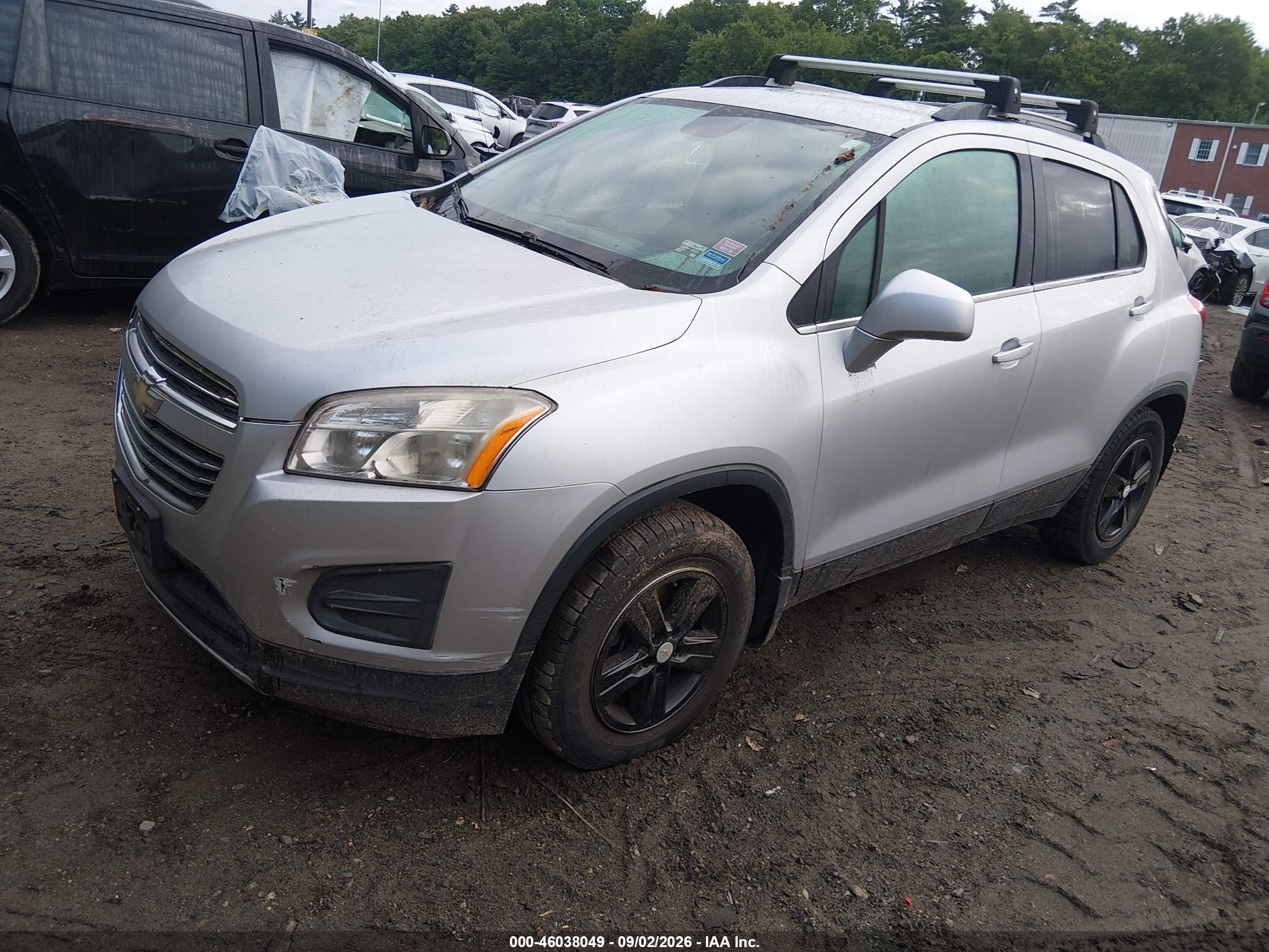 2015 Chevrolet Trax Lt Серебряный vin: KL7CJRSB2FB077511