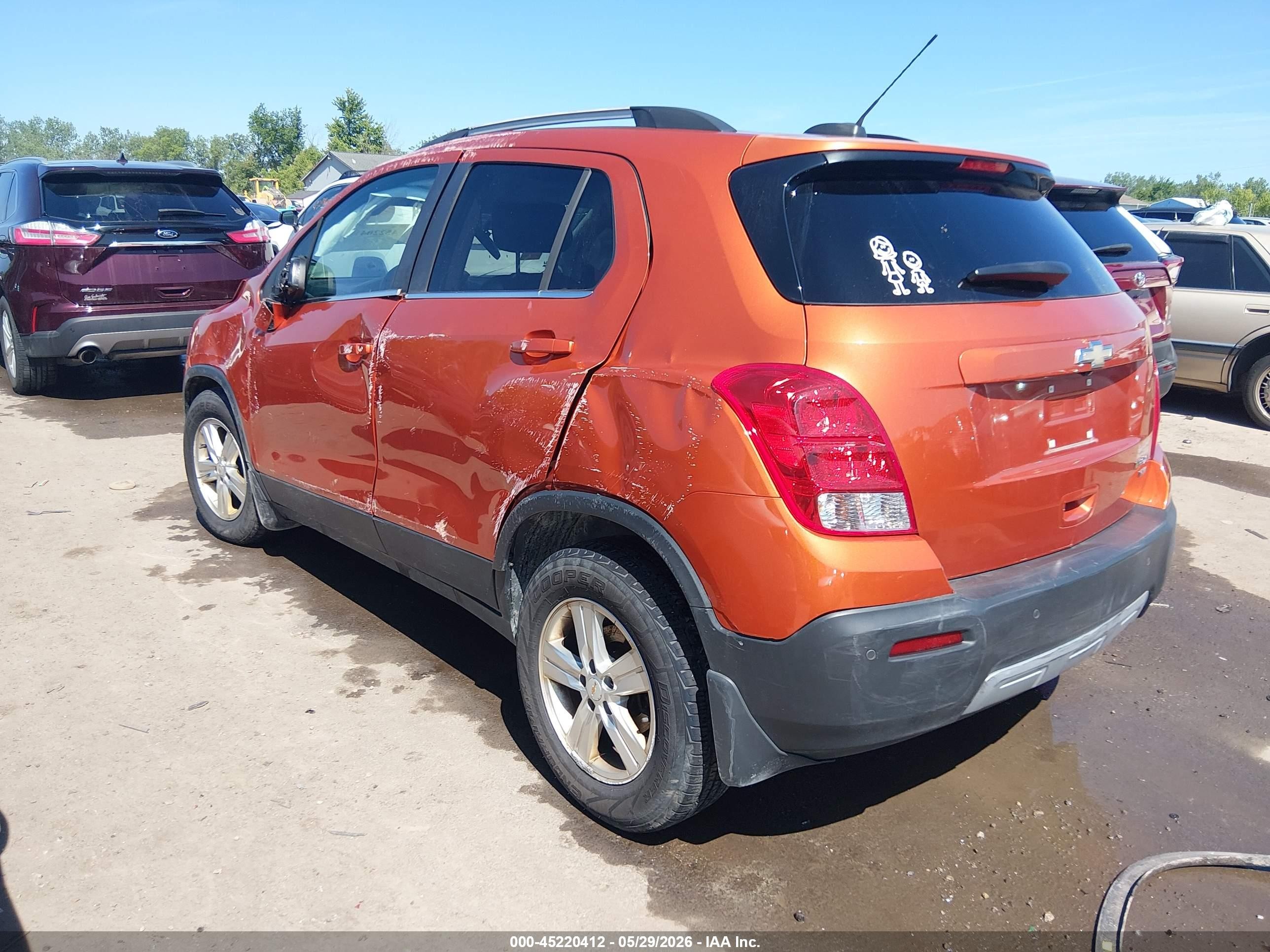 2015 Chevrolet Trax Lt Orange vin: KL7CJRSB2FB092347