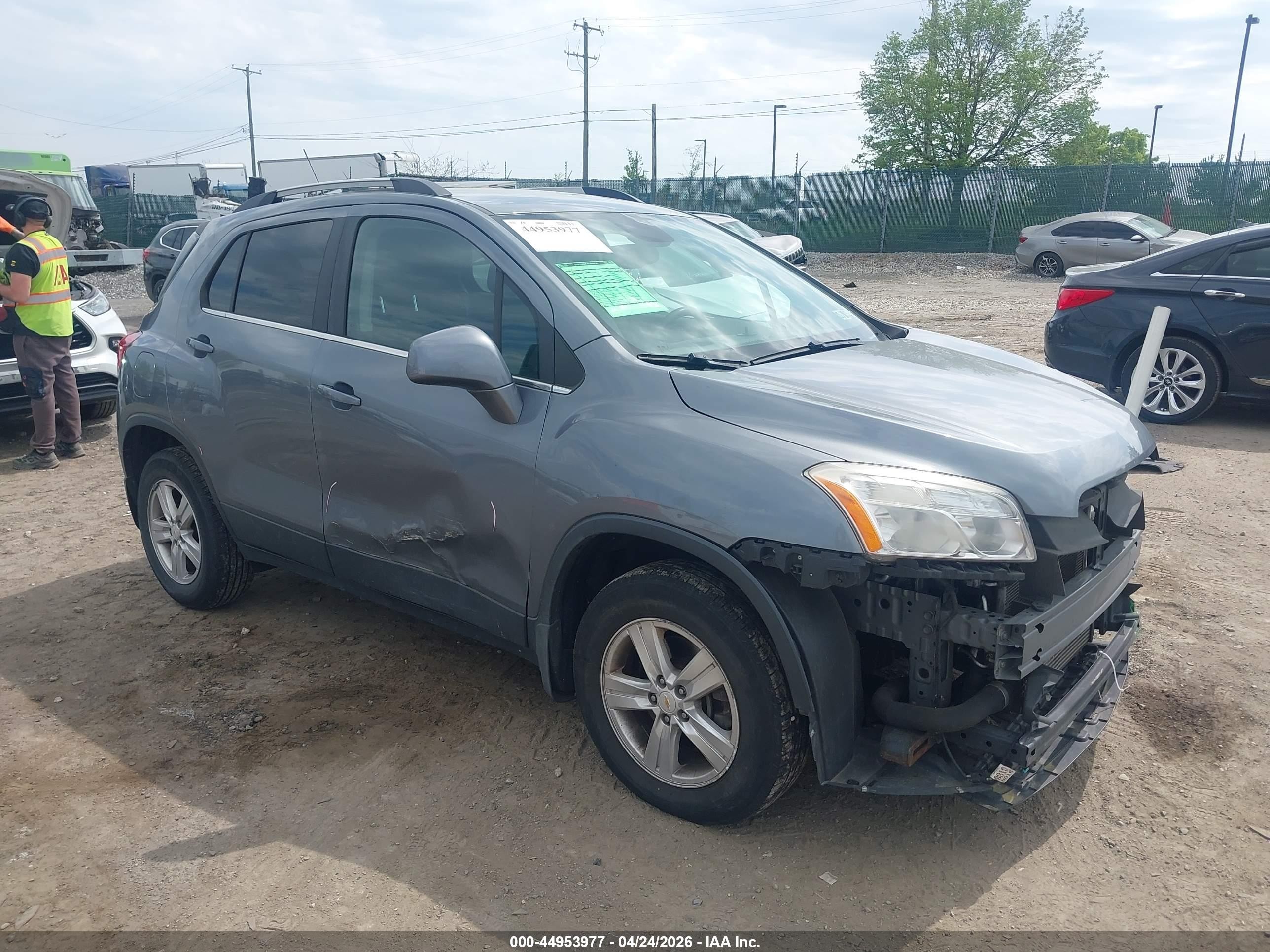 2015 Chevrolet Trax Lt Gray vin: KL7CJRSB2FB160226