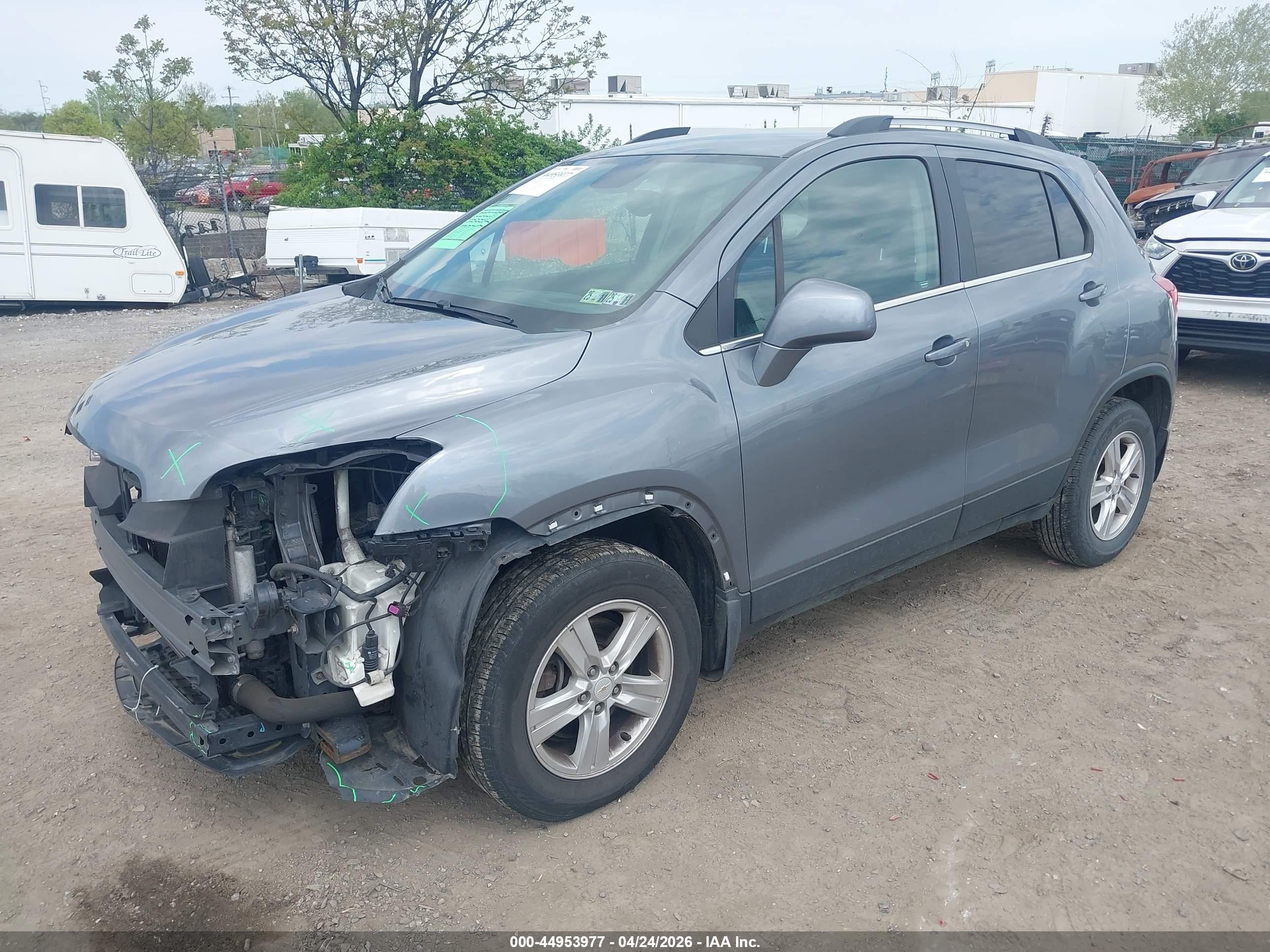 2015 Chevrolet Trax Lt Gray vin: KL7CJRSB2FB160226