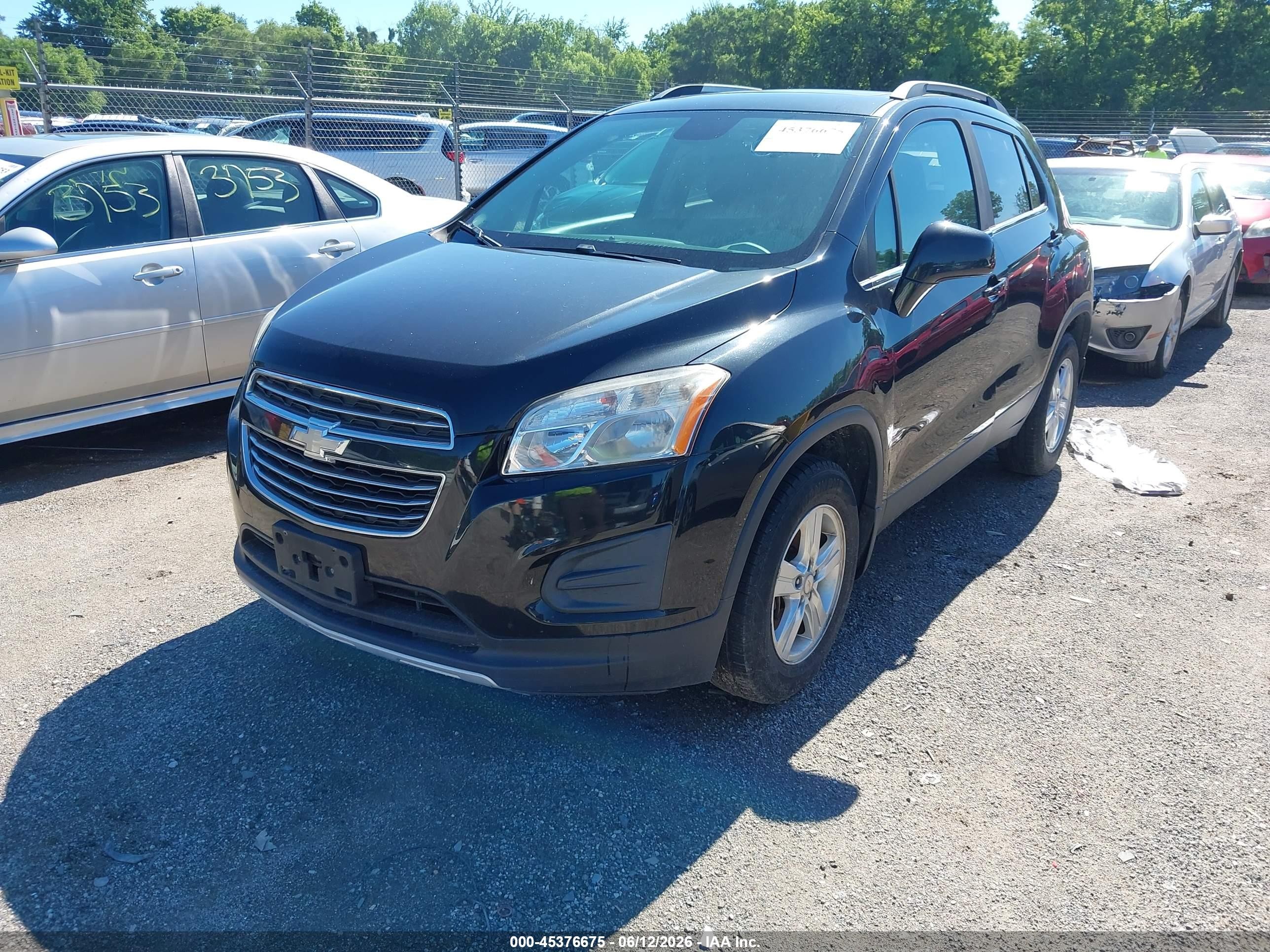 2015 Chevrolet Trax Lt Black vin: KL7CJRSB3FB170716
