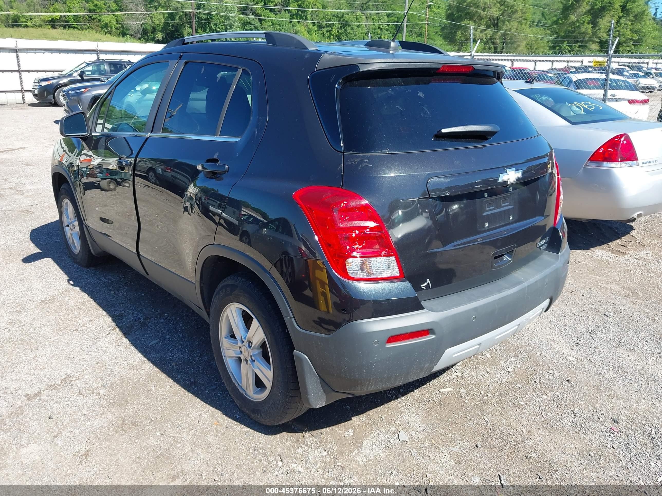 2015 Chevrolet Trax Lt Black vin: KL7CJRSB3FB170716
