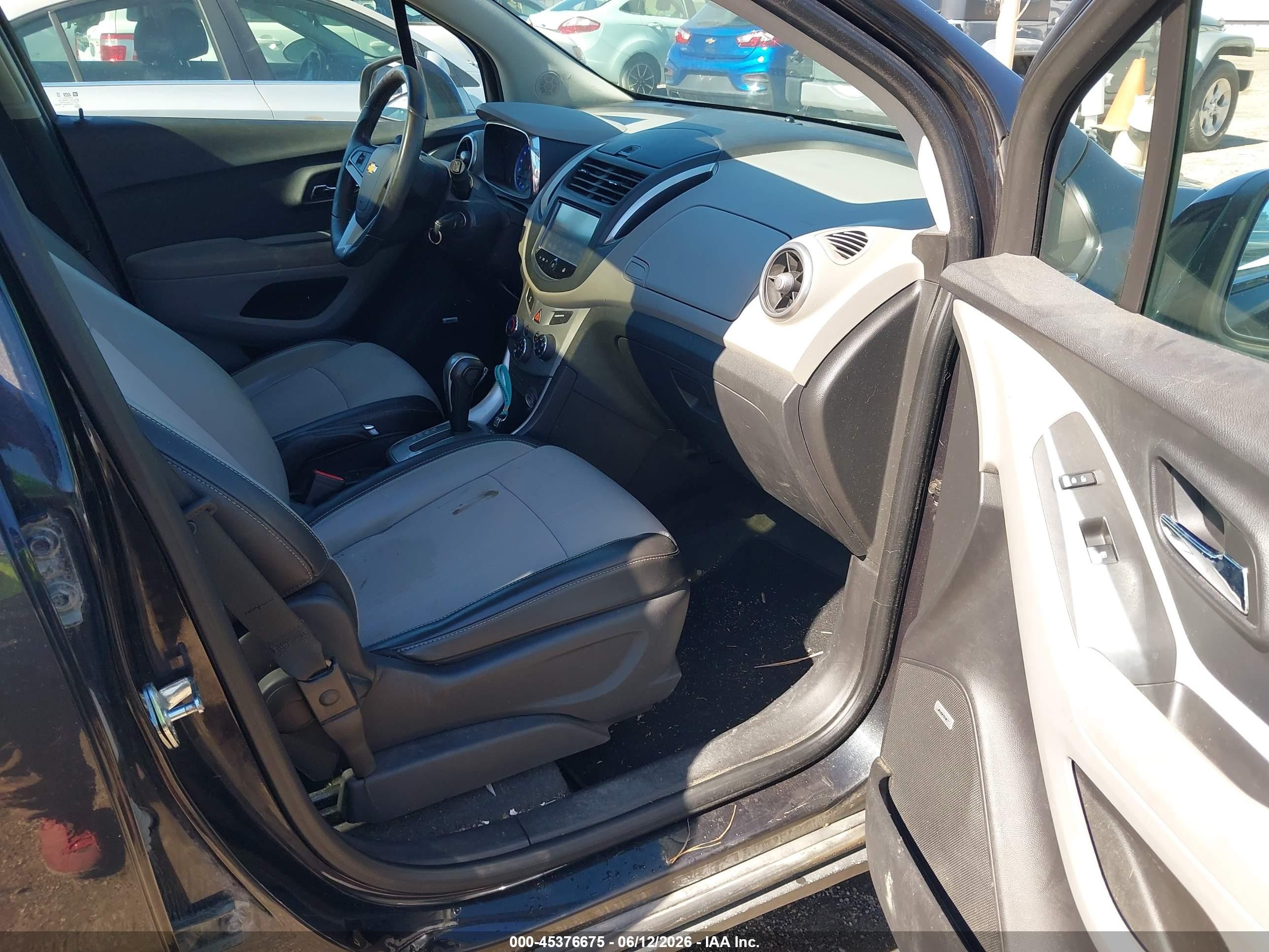 2015 Chevrolet Trax Lt Black vin: KL7CJRSB3FB170716