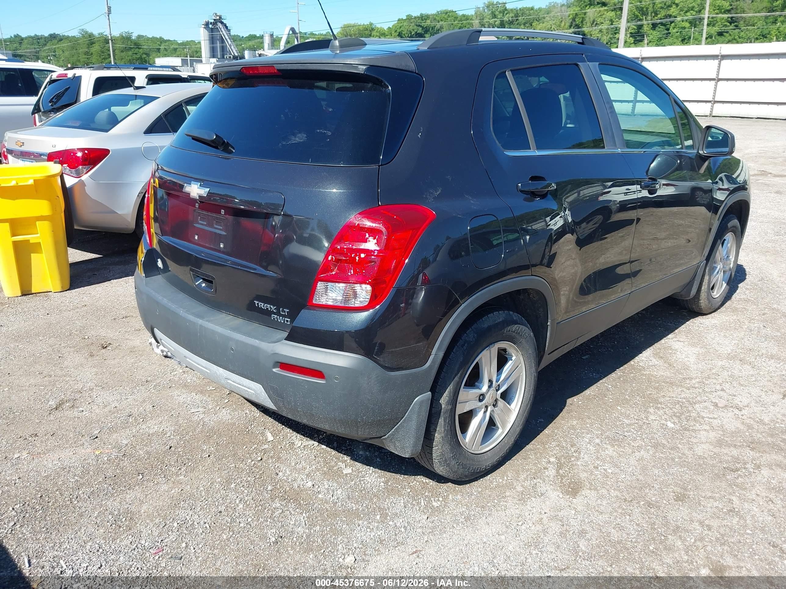 2015 Chevrolet Trax Lt Black vin: KL7CJRSB3FB170716