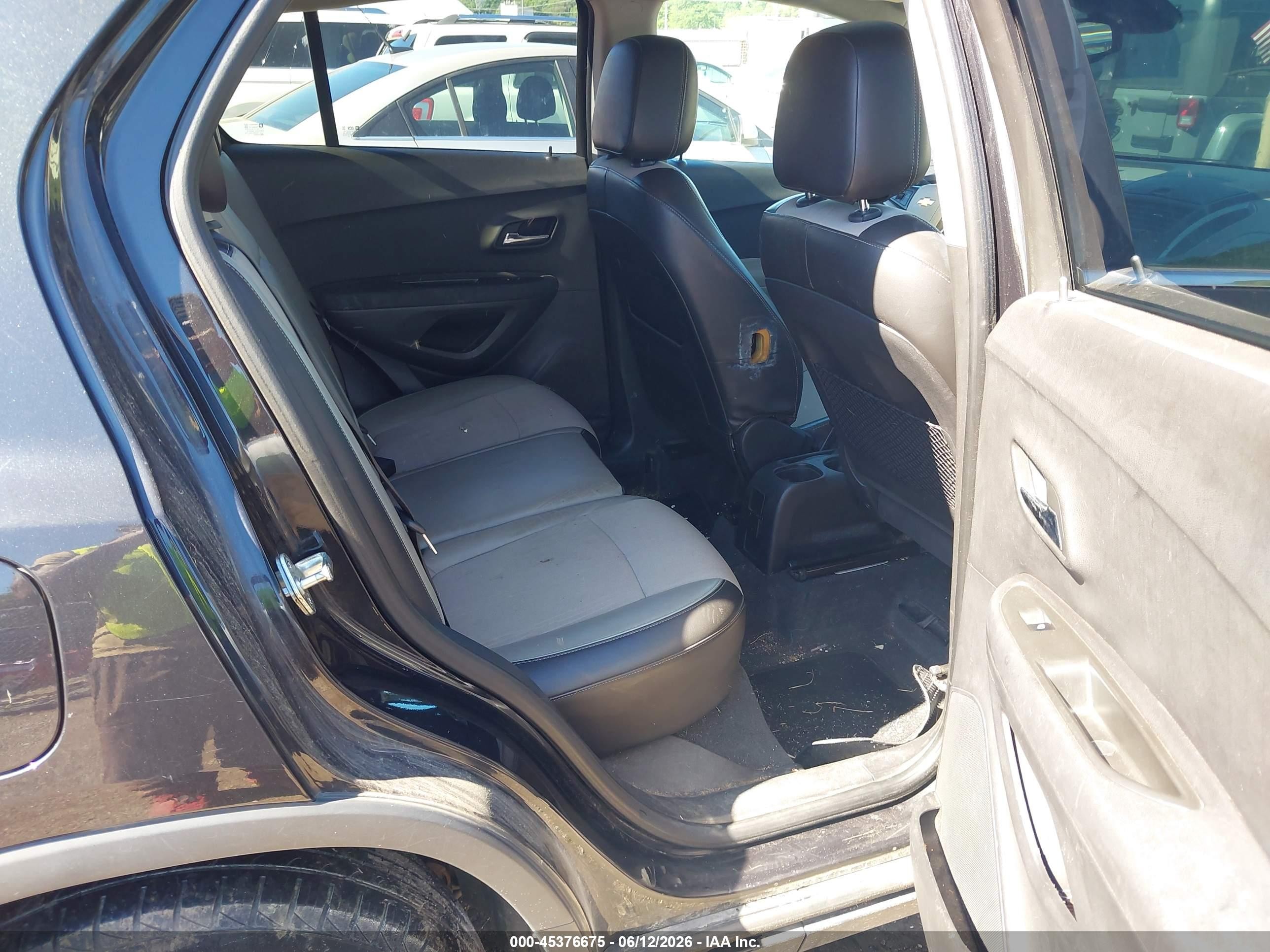 2015 Chevrolet Trax Lt Black vin: KL7CJRSB3FB170716