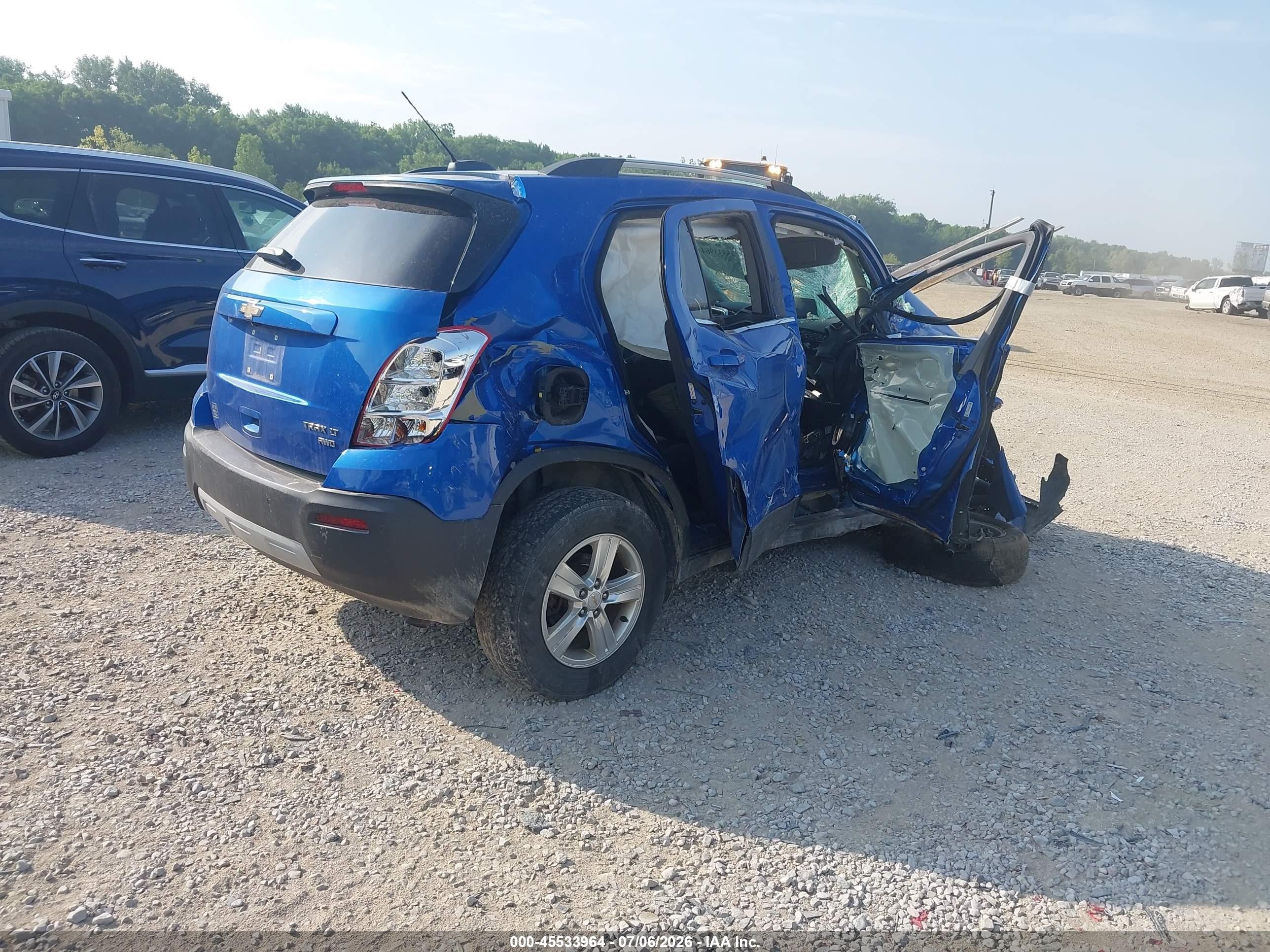 2015 Chevrolet Trax Lt Blue vin: KL7CJRSB3FB224435